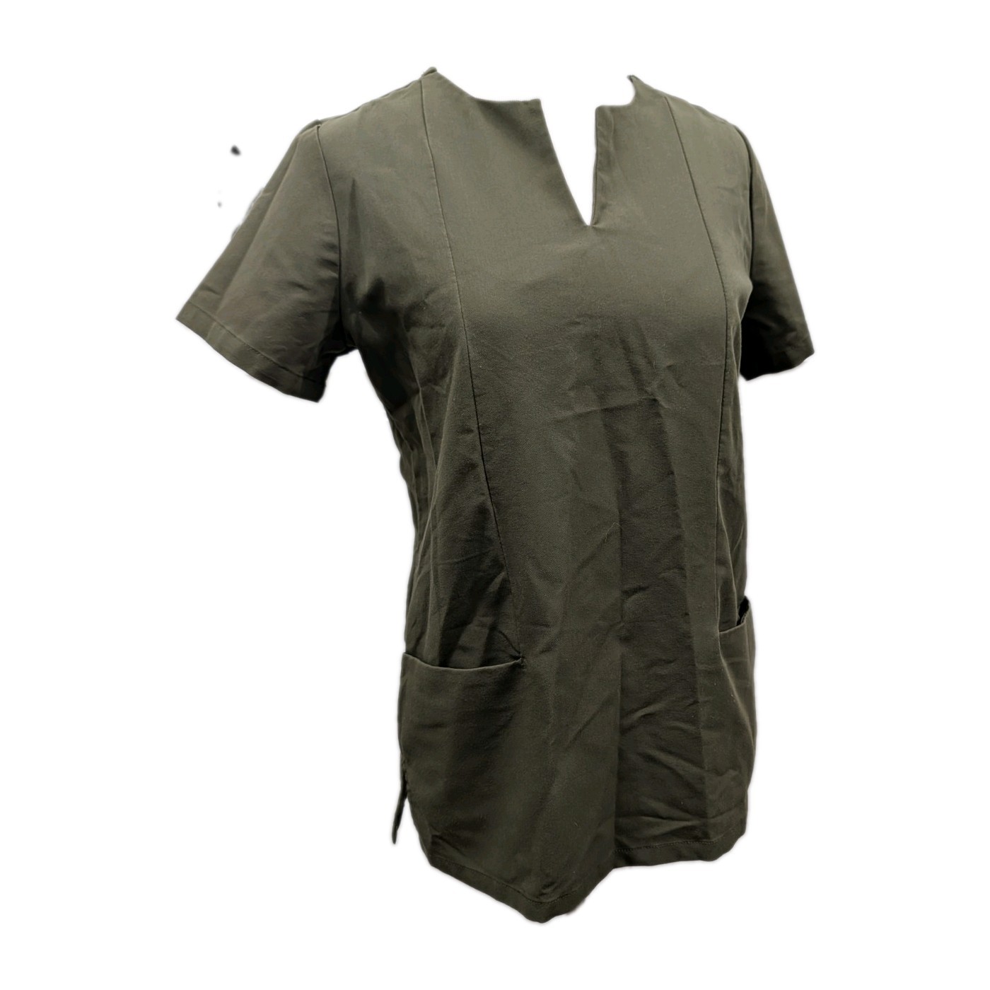 Mandala Scrubs Equa-Tek Women’s XXS Olive Green Medical Uniform Scrub Top