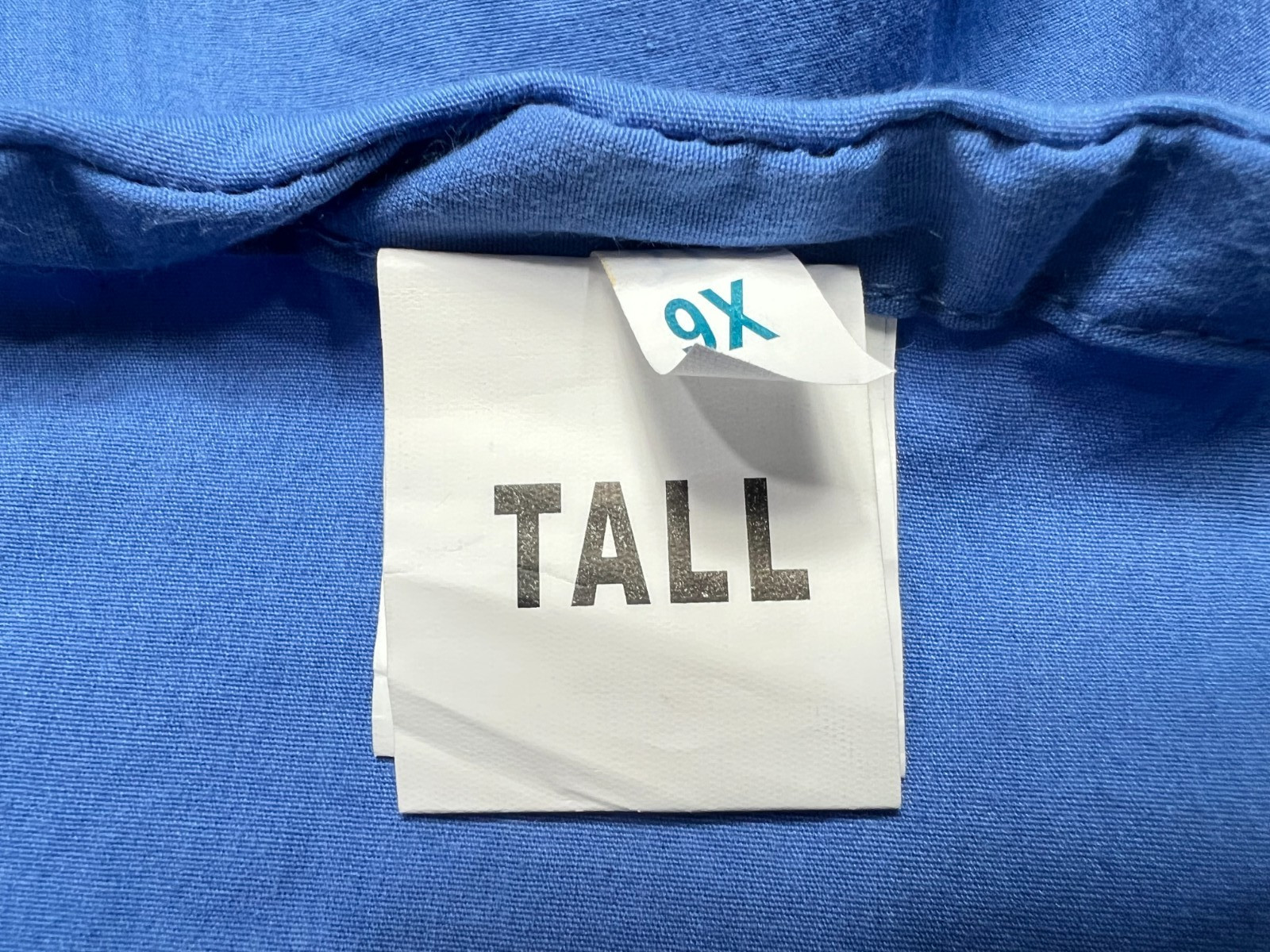 Scrub Top Unisex (9XL TALL) Ceil Blue 2 Pockets Short Sleeve Stretch Fabric NWOT