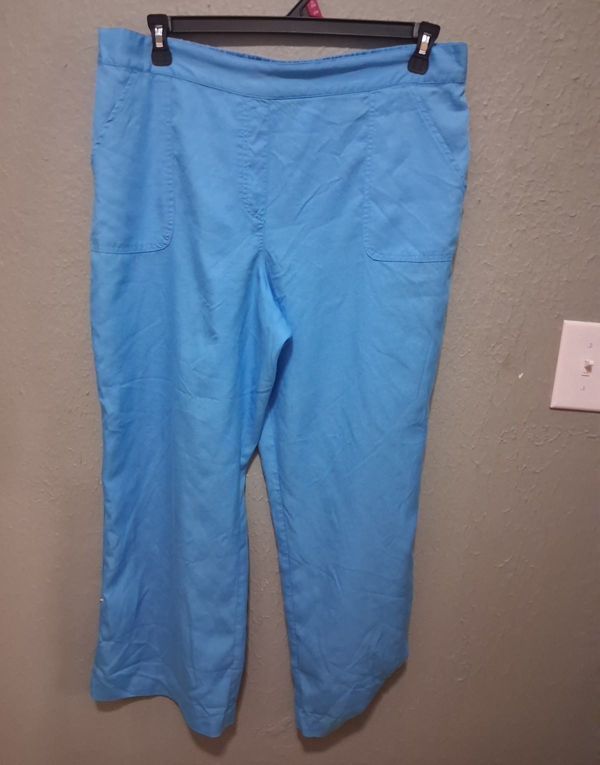 Ruby Rd. Women’s Medical Scrub Pants Blue Size 16 Tencel Lyocell Solid