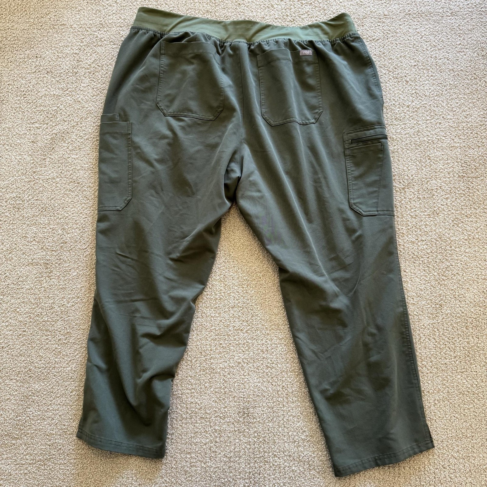 FIGS Technical Collection Scrub Pants Womens 4XL Green Drawstring Pockets