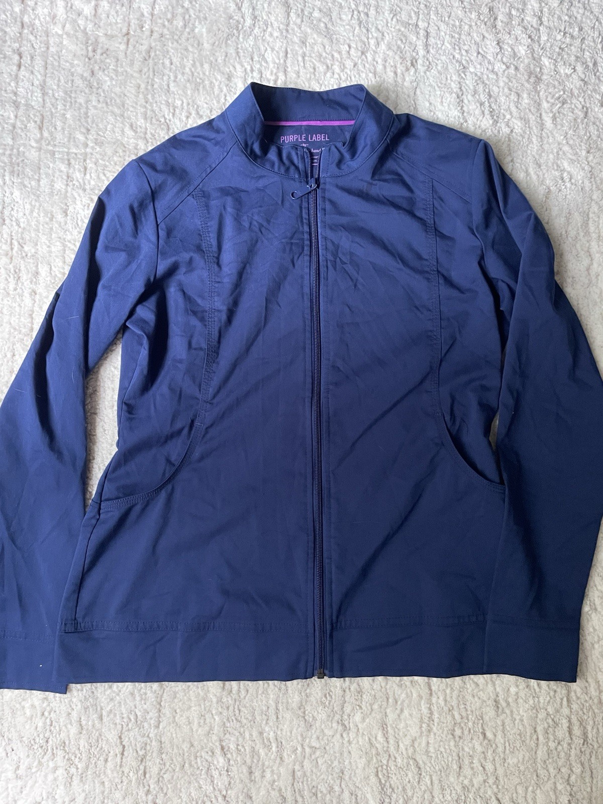 Purple Label by Healing Hands Women’s Navy Blue Scrub Jacket XS