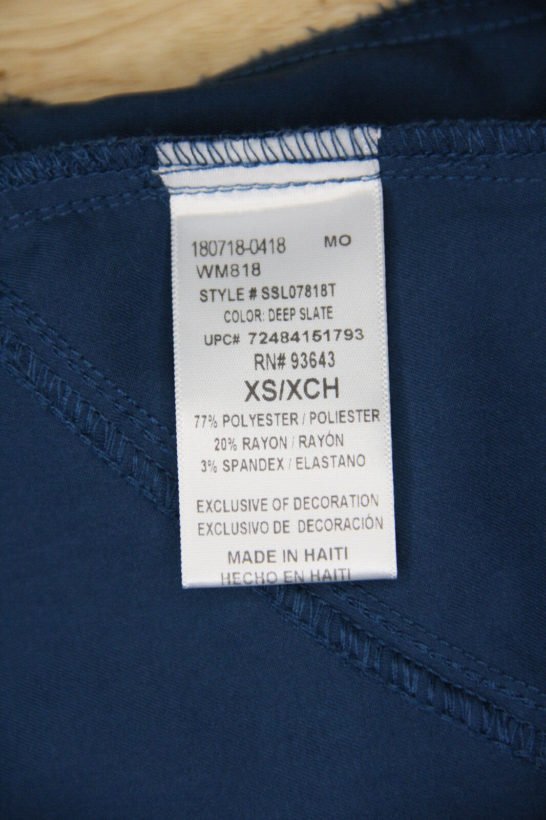 Scrubstar Premium Scrubwear XS RN# 93643 Teal/Deep Slate Style #SSL07818T EUC!