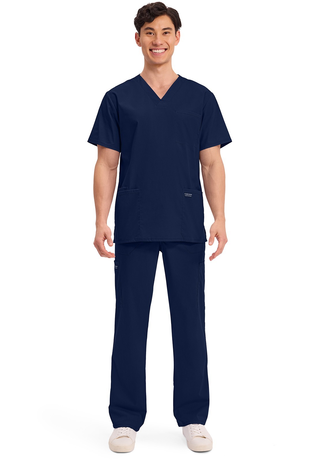 Scrubs Cherokee Workwear Men V Neck Top WW695 NAV Navy Free Shipping