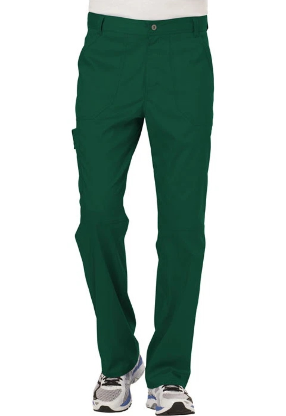 2 Pair Mens L Cherokee Workwear Scrubs Fly Front Modern Pants Hunter Green WW140