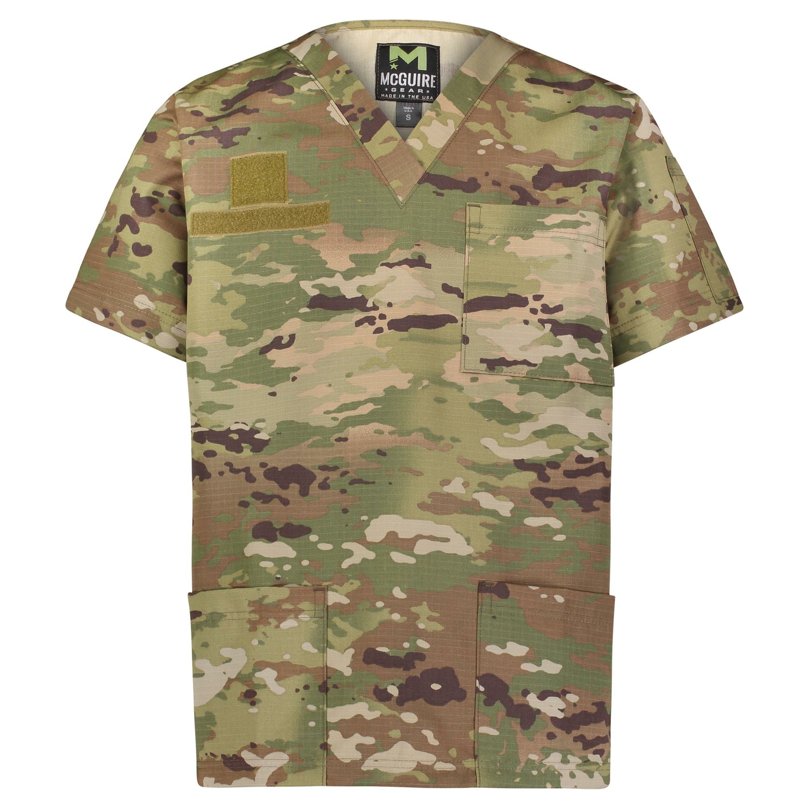 Men’s Tactical Scrubs Shirt, Ripstop Nylon Cotton, Military, EMS, Made in USA