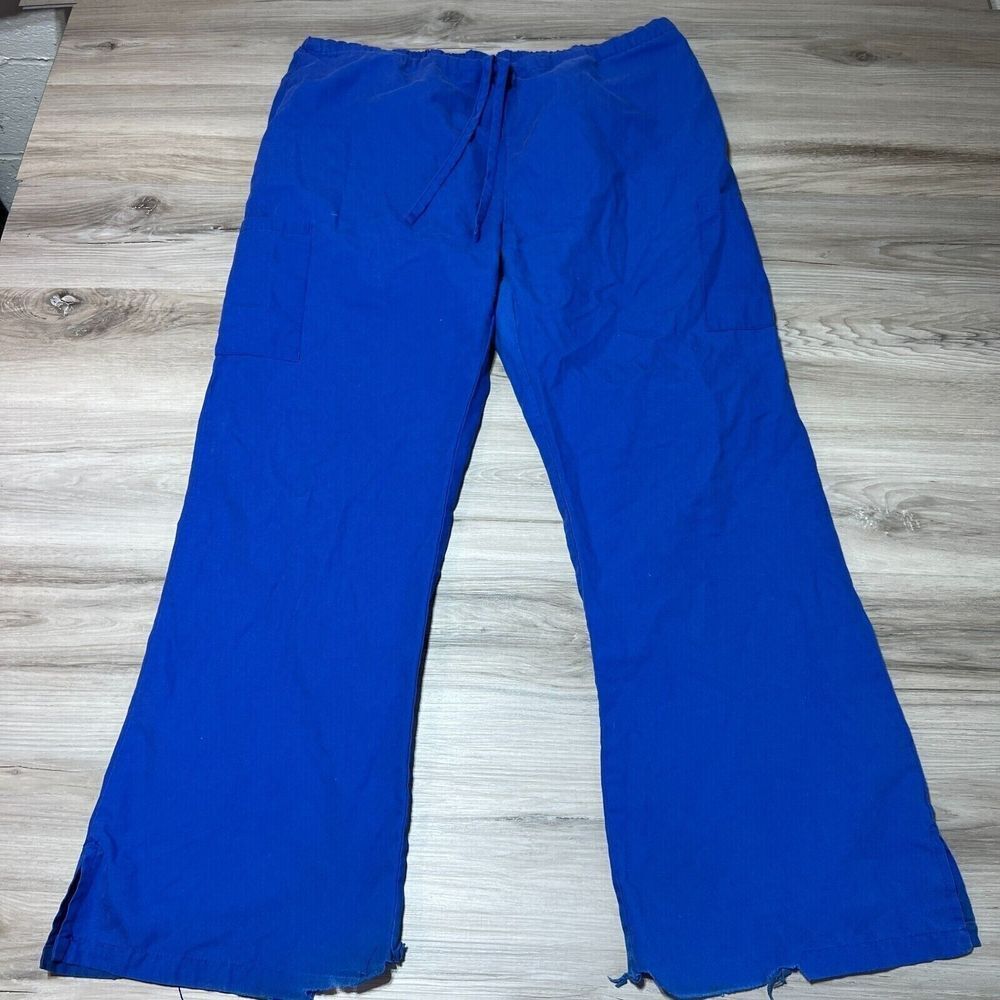 Fashion Seal Healthcare Scrub Pants Women’s XL R Blue Pockets Employee Uniform