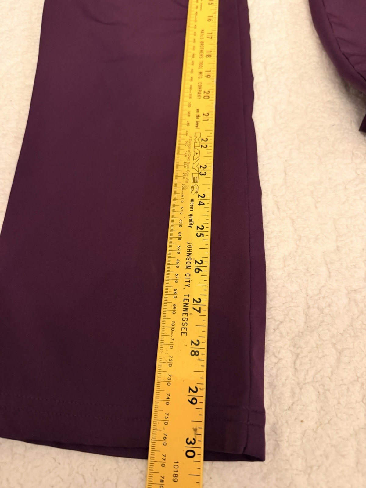 Lauderdale Women’s S Deep Plum Cargo Scrub Pants. I19