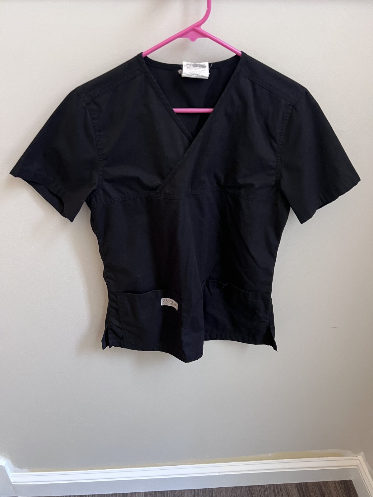 Urbane Scrubs Crossover Scrub Top Style # 9534 Black XS