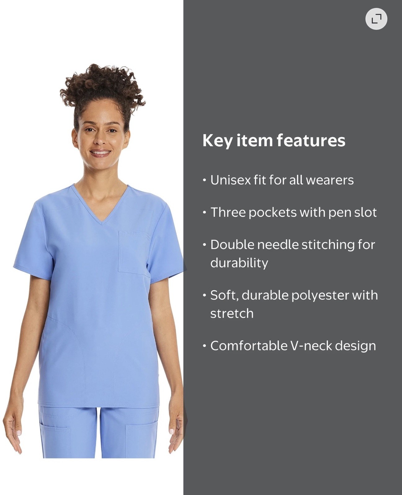 Unisex V-Neck Scrubstar ceil Blue Scrub Set