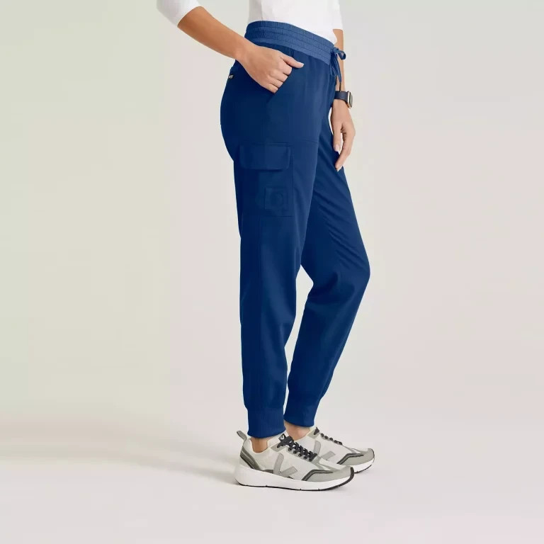 GREYS ANANTOMY JOGGER TWO-TONE CARGO SCRUB PANTS ALL COLORS AND SIZES #GRSP639