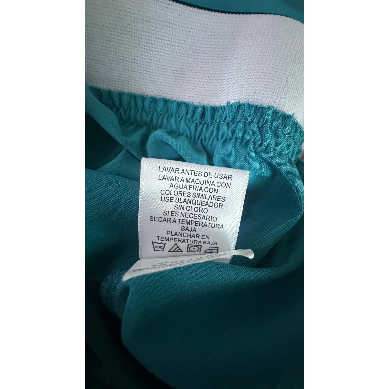 Skechers by Barco Scrub Pants Teal Bahama Sporty Elastic Logo Waistband Sz M