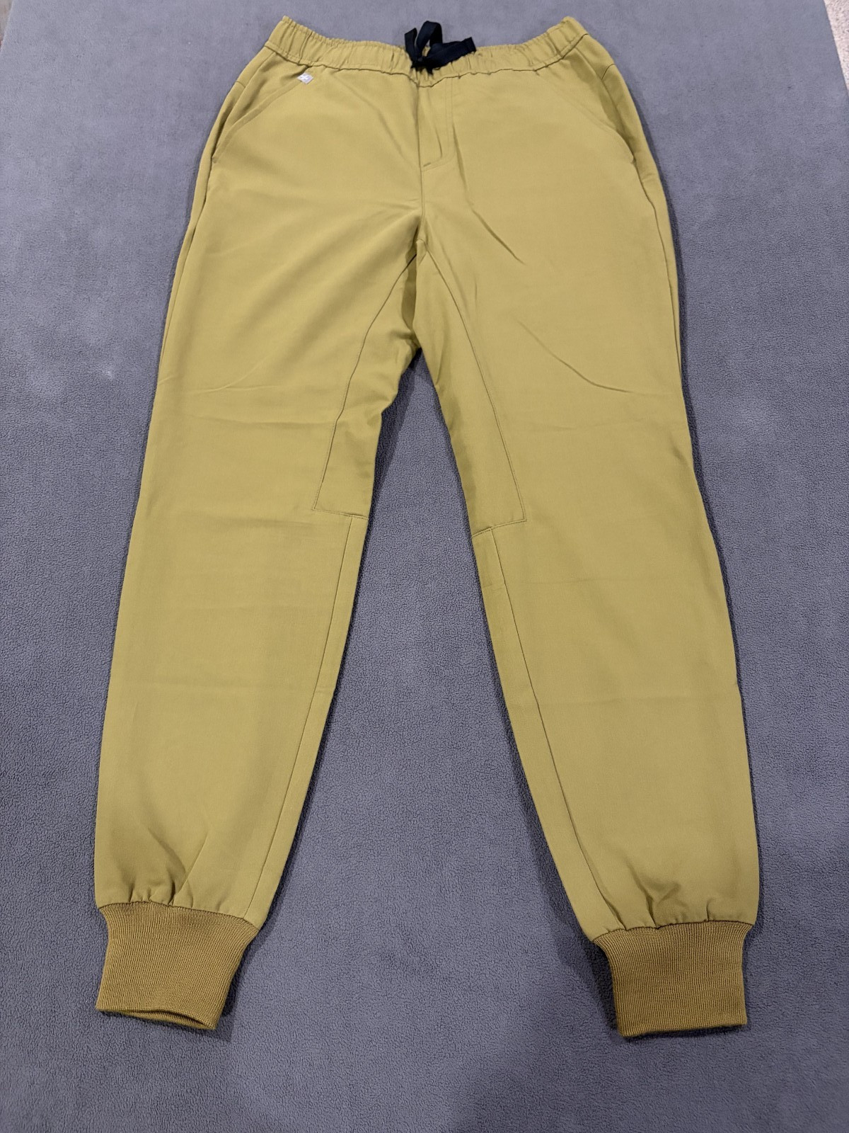 FIGS Technical Collection Jogger Scrub Pants Mens XS/S Olive Green Tapered Leg