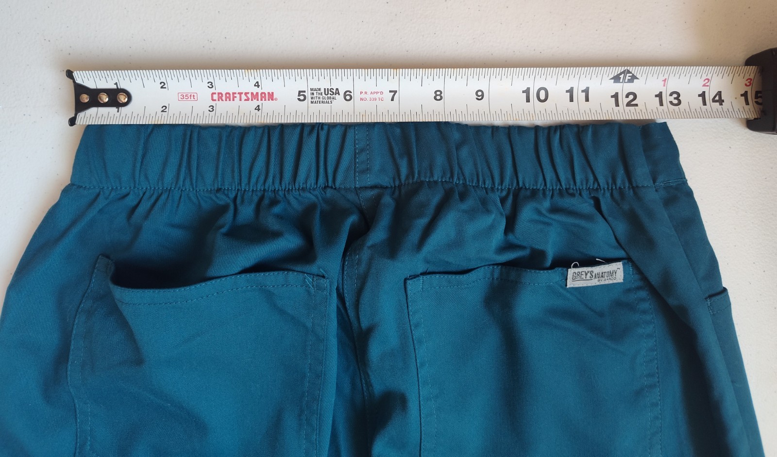 NWT Grey’s Anatomy By Barco Scrub Pants XS Petite 5 Pocket Drawstring 4232P Blue