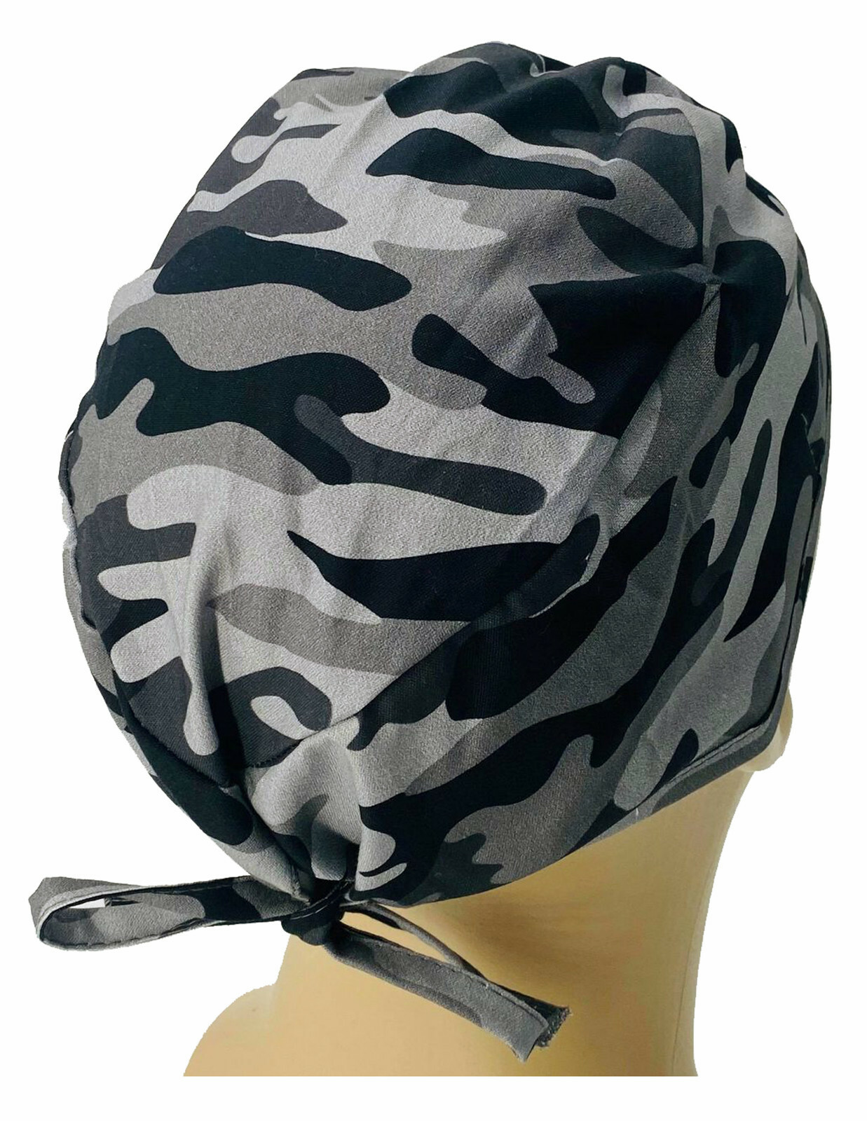 Scrub Cap Nurse Scrubs Hat Nursing Doctor Surgical Vet Black Camouflage Camo