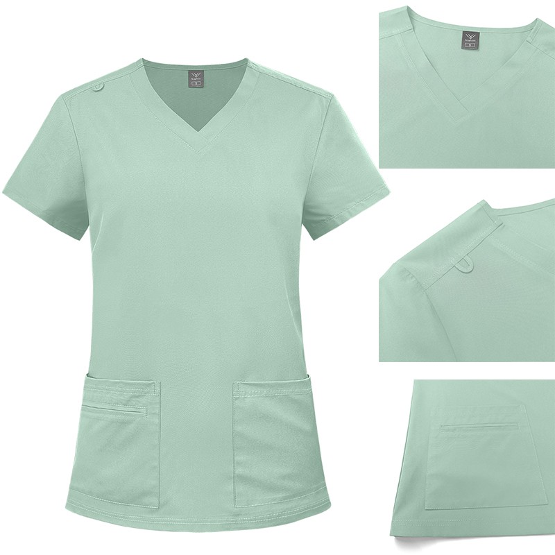 2025 New Nurse Scrub Set – Flare Pants & V-Neck, Breathable & Comfortable