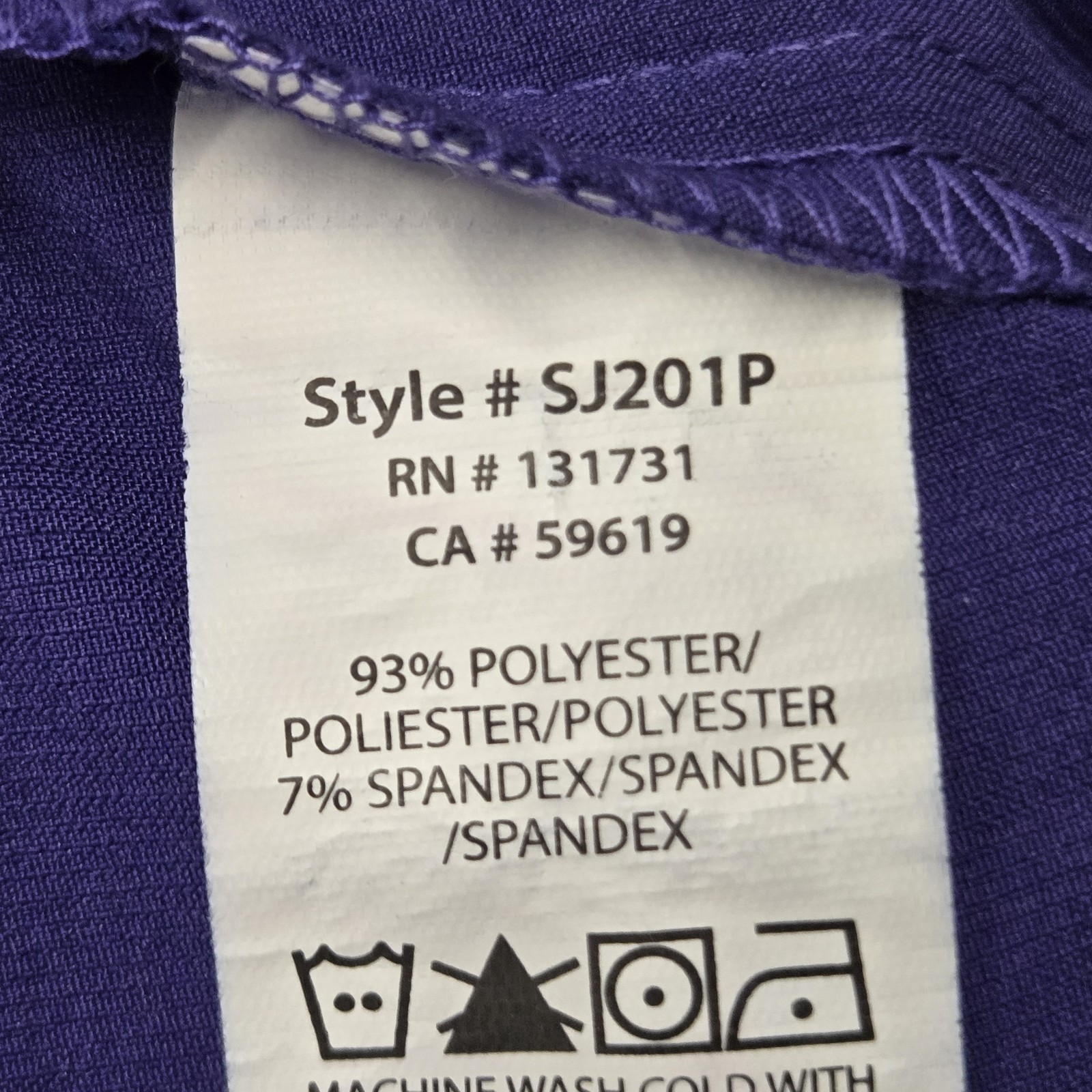 Scrub Joy Purple Set (2 Piece) Short Sleeve Pants Size Small Pockets