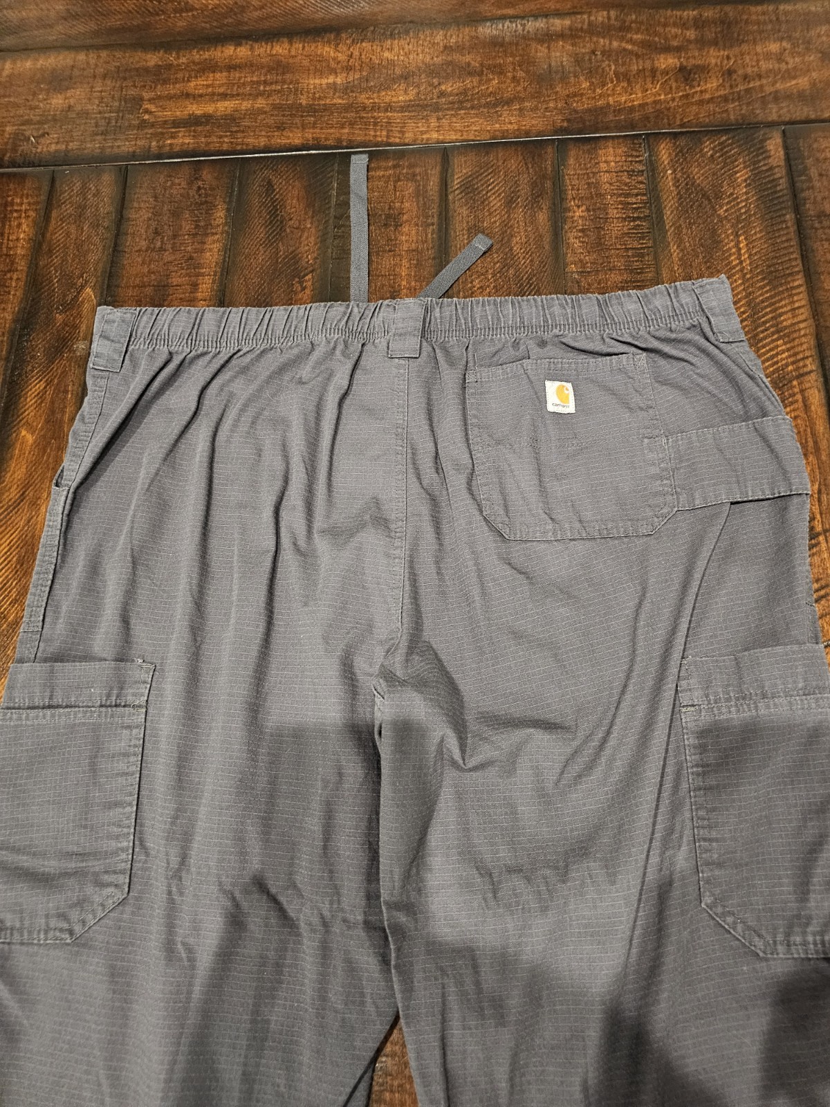 Carhartt Scrub Pants Mens Size 2XL Dark Gray Ripstop Cargo C54108 Elastic Waist