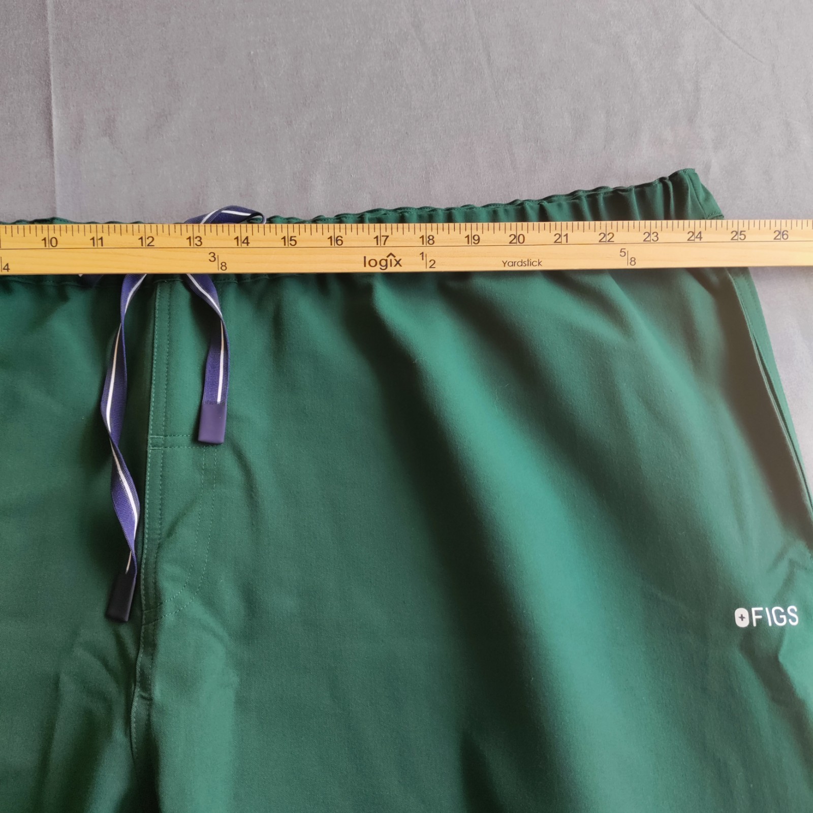 NWT Figs 5XLS Hunter Green Racing Pisco Straight Leg Elastic Waist Drawstring