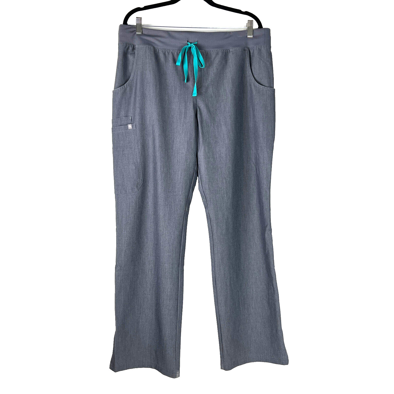 FIGS Kade Cargo Scrub Pants Womens LARGE Graphite Gray waist 37 in Inseam 32 in