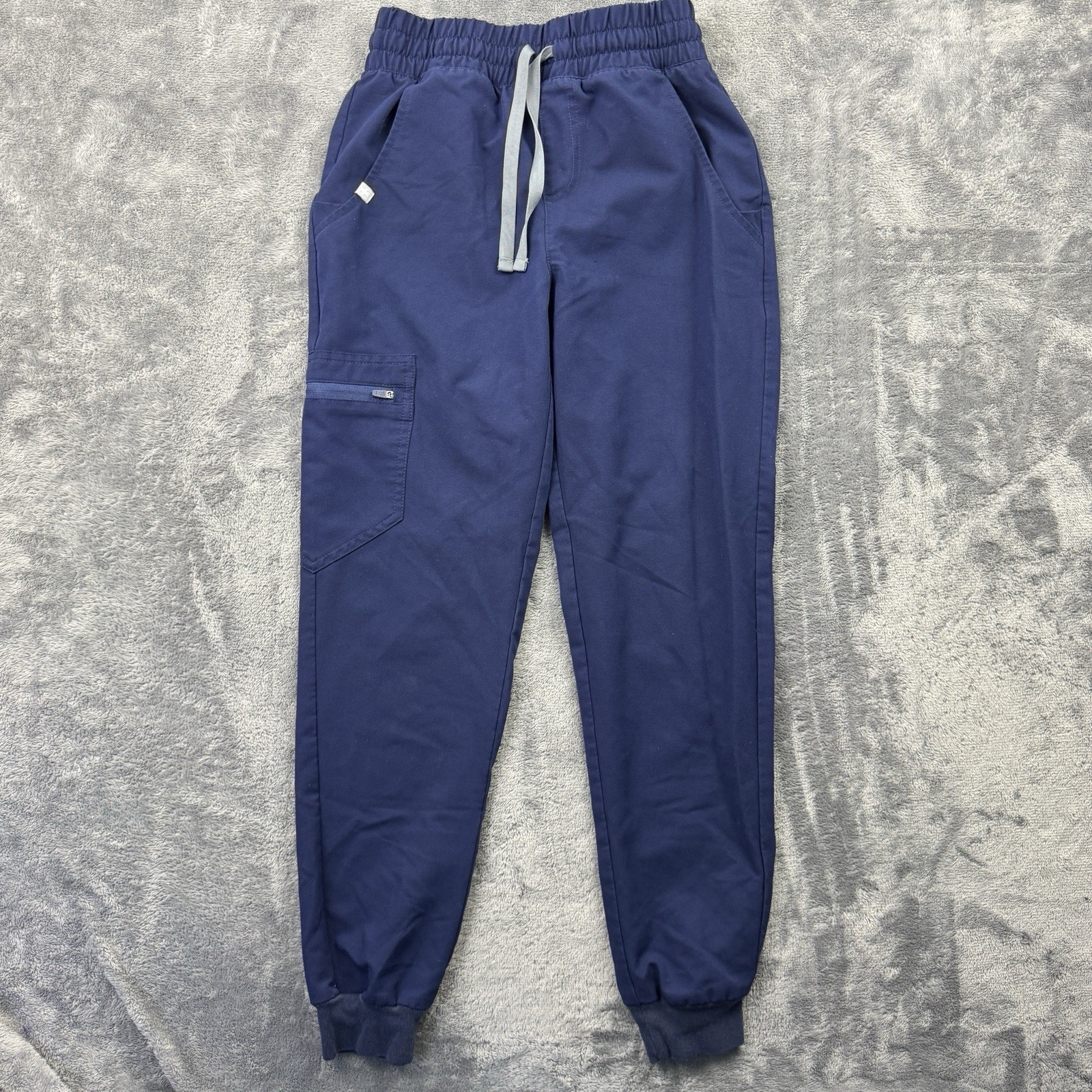 FIGS Zamora High-Rise Jogger Scrub Pant Womens XXS Navy Blue Technical Cargo