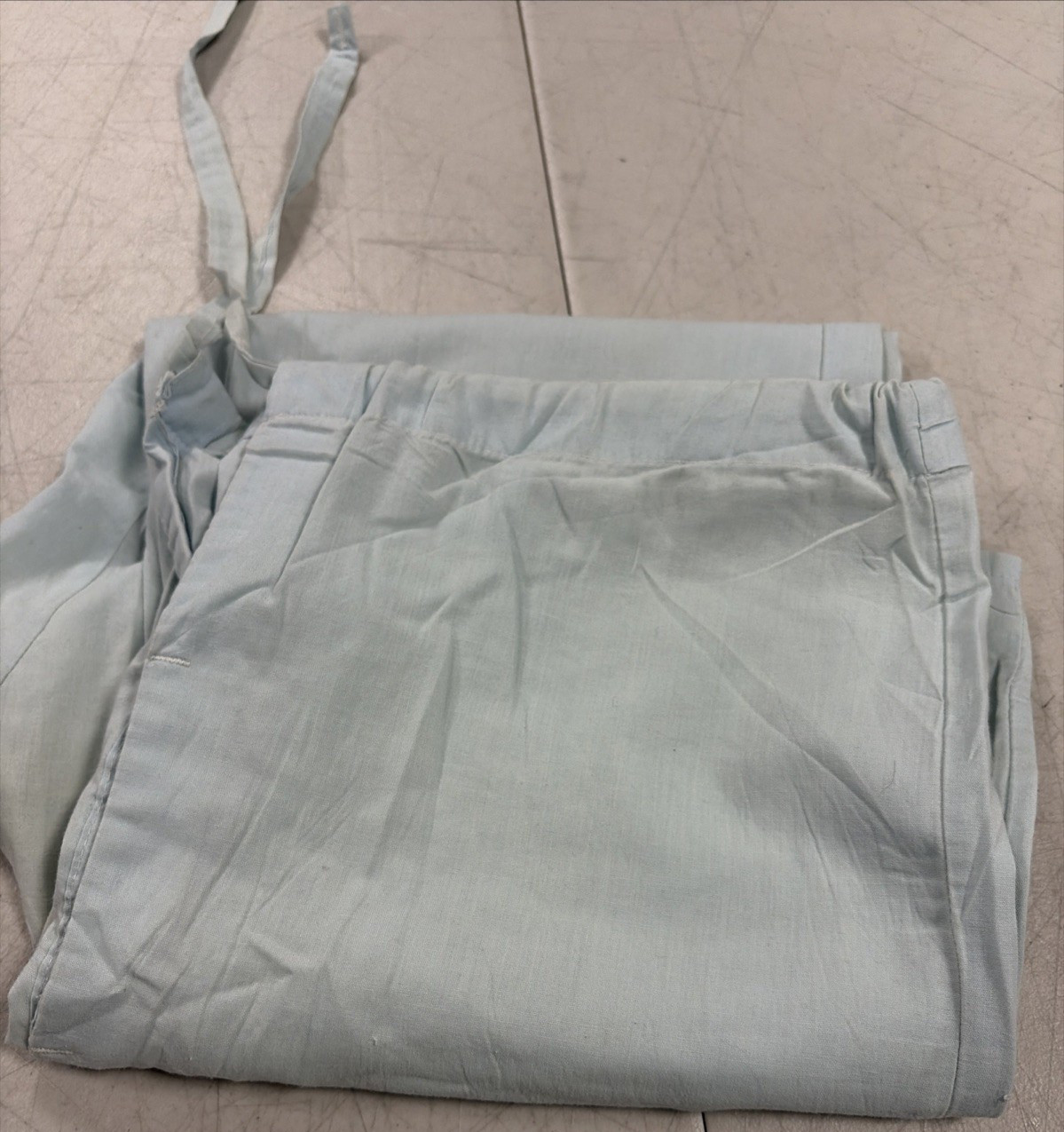 1950’s 1 Pair Draw String Medical Scrubs Fashion Seal Uniforms Blue Size M