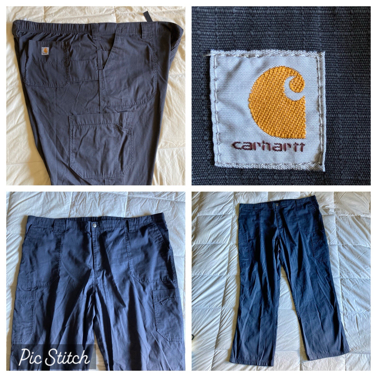 Carhartt Force Ripstop Multi Cargo Utility Scrub Pant Men’s 3XLT Gray C54108 EUC
