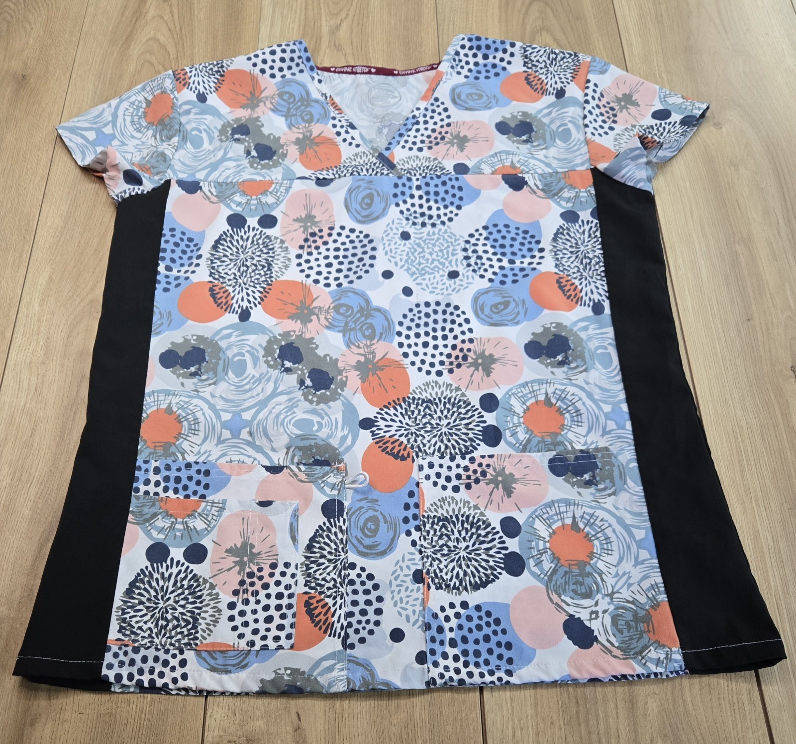 Divine Stretch By JDM Uniforms Scrub Top Womens Sz XS, Stretch, Quick Dry