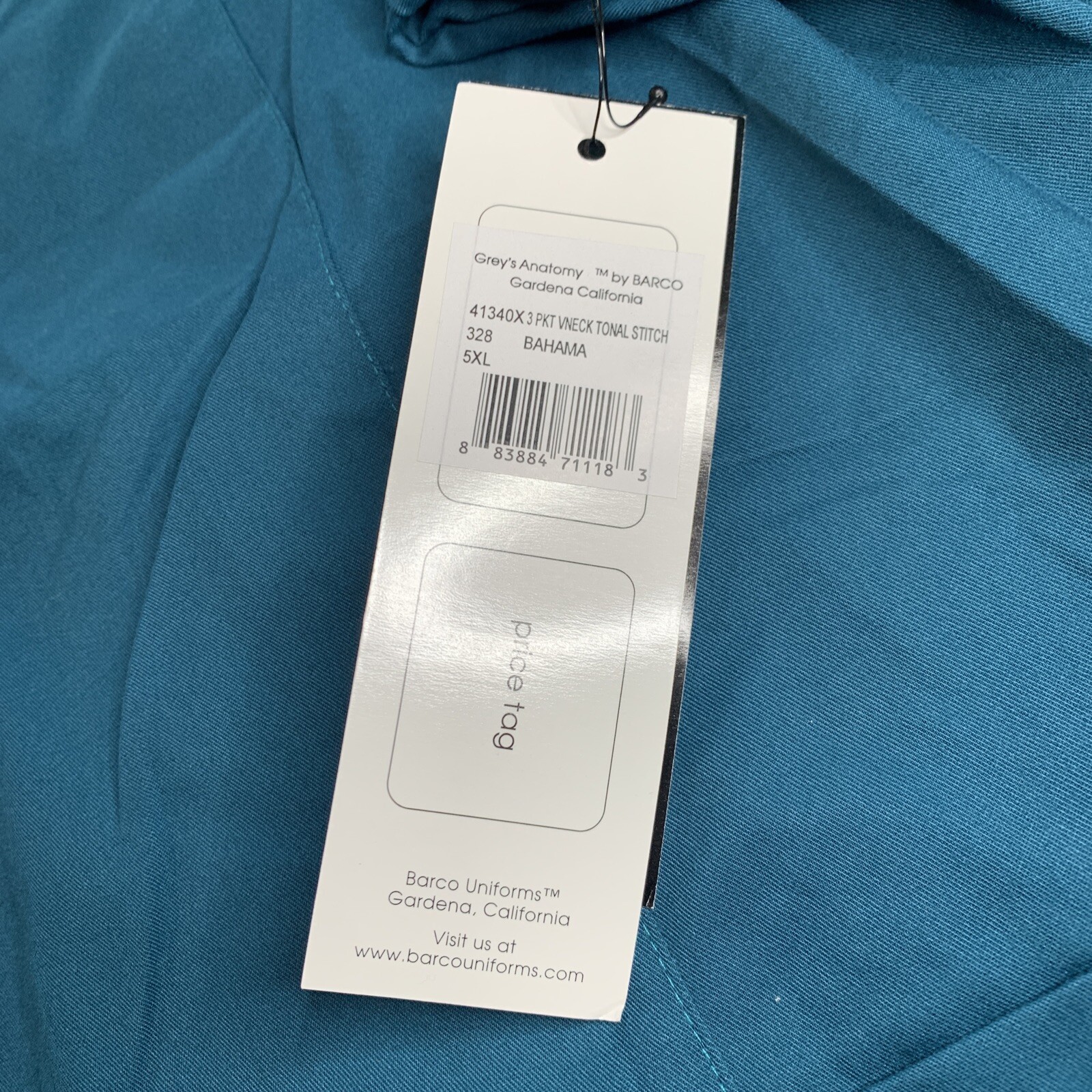 Grey’s Anatomy Women’s Scrub Top Size 5XL Bahama V-Neck Pockets Medical Comfort