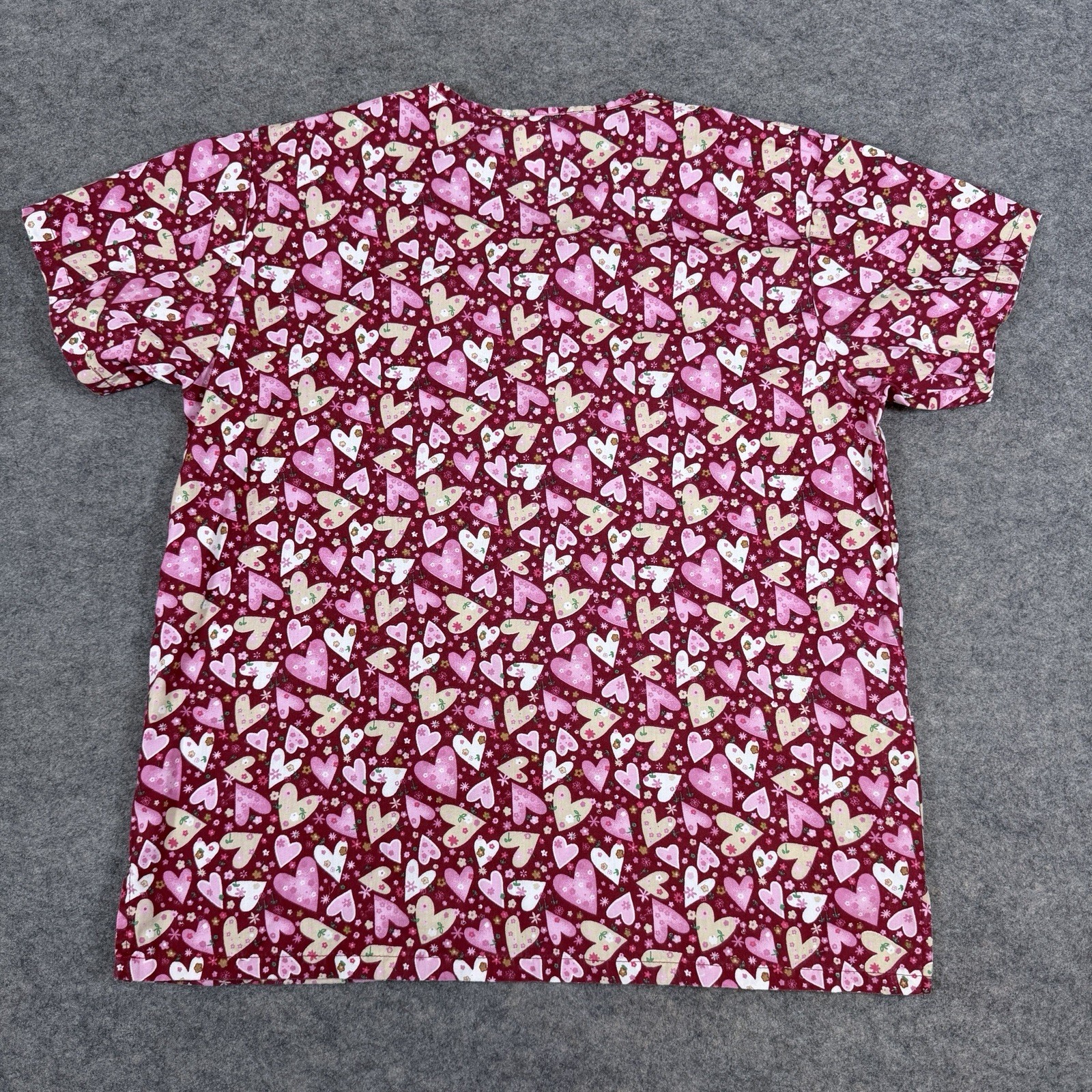 MedGear MG Medical Nurse Doctor Vet Scrub Top Fit Women’s Size Small Multicolors