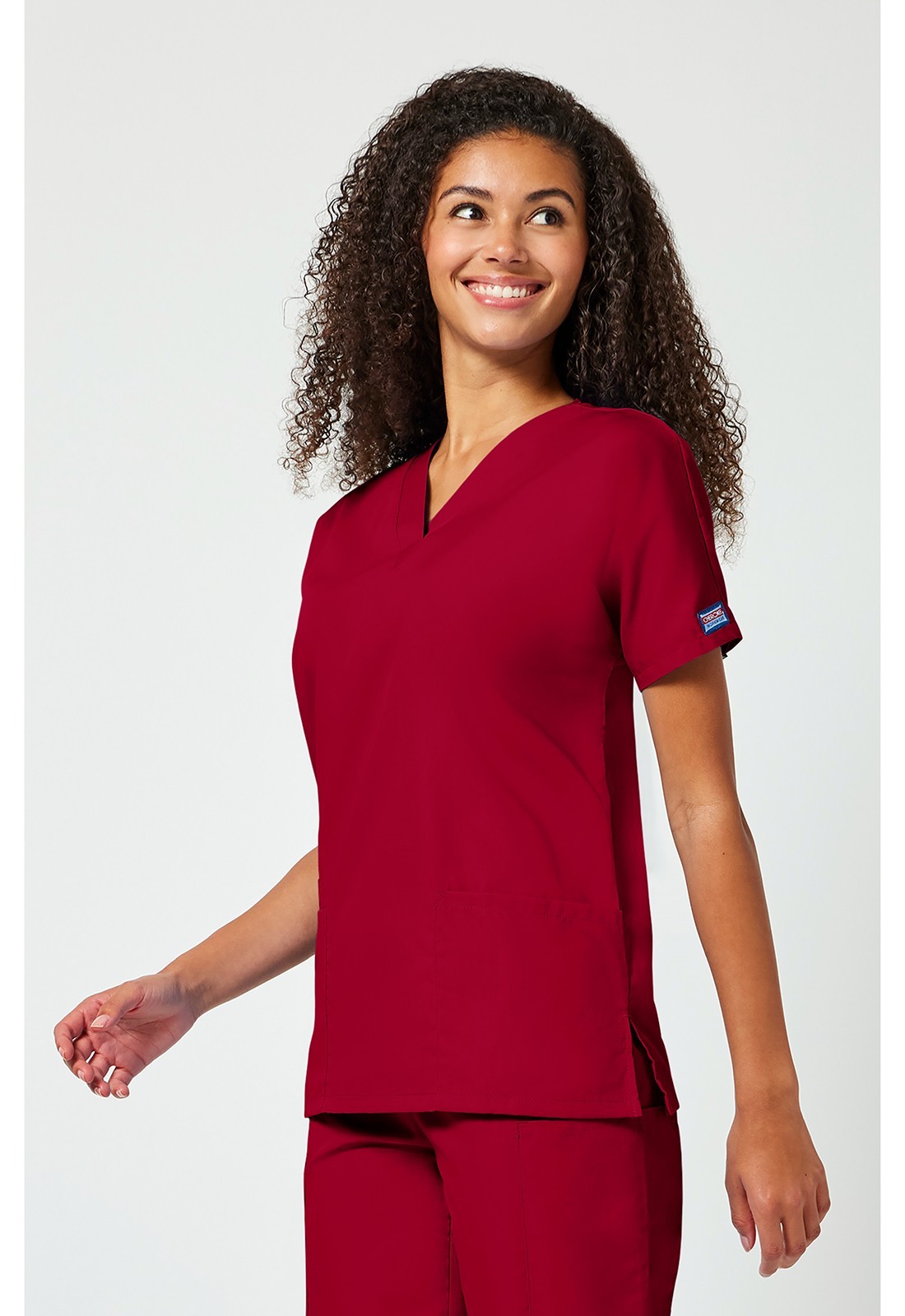 Cherokee Scrubs 4700 V Neck Scrub Top Red by Workwear free shipping.