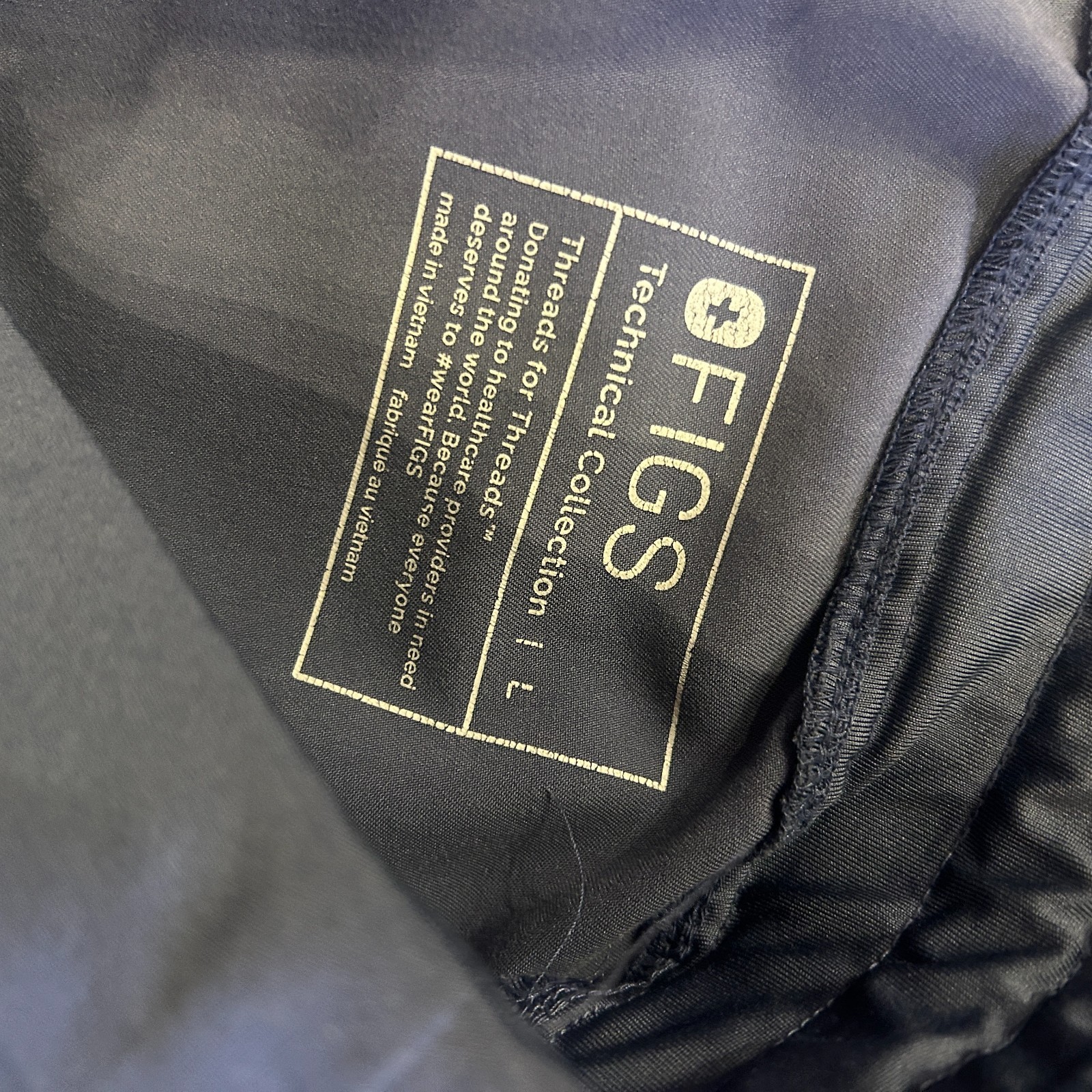 FIGS Zamora Jogger Scrub Pants Women’s Large Slate Blue Cargo Stretch