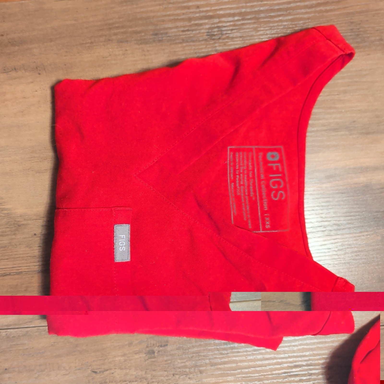 FIGS Technical Collection Scrub Set XXS RED Top & Jogger Pants