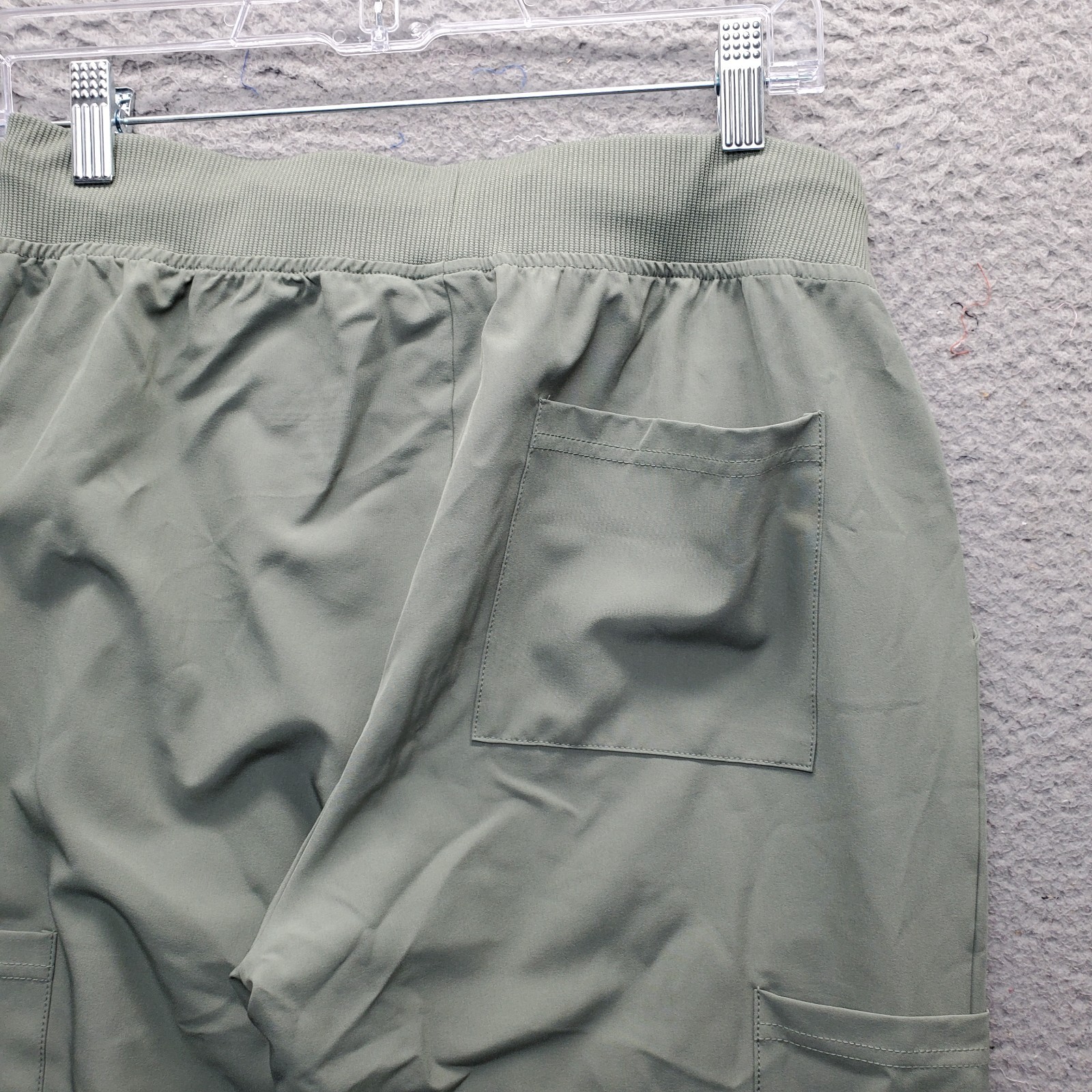 Nautica 2 Pc Medical Scrub Set Womens Small Green Stretch Short Sleeve Pullover