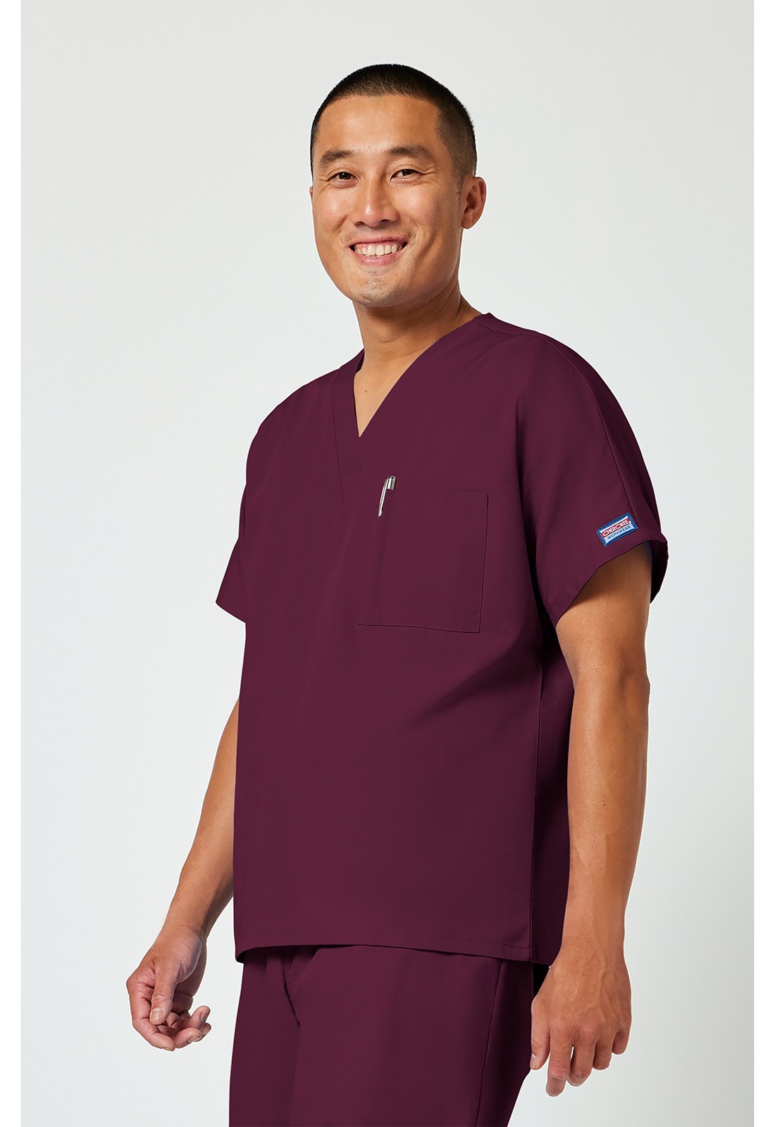 Cherokee Scrubs Unisex Workwear V Neck Scrub Top 4777 WINE XS to 5XL