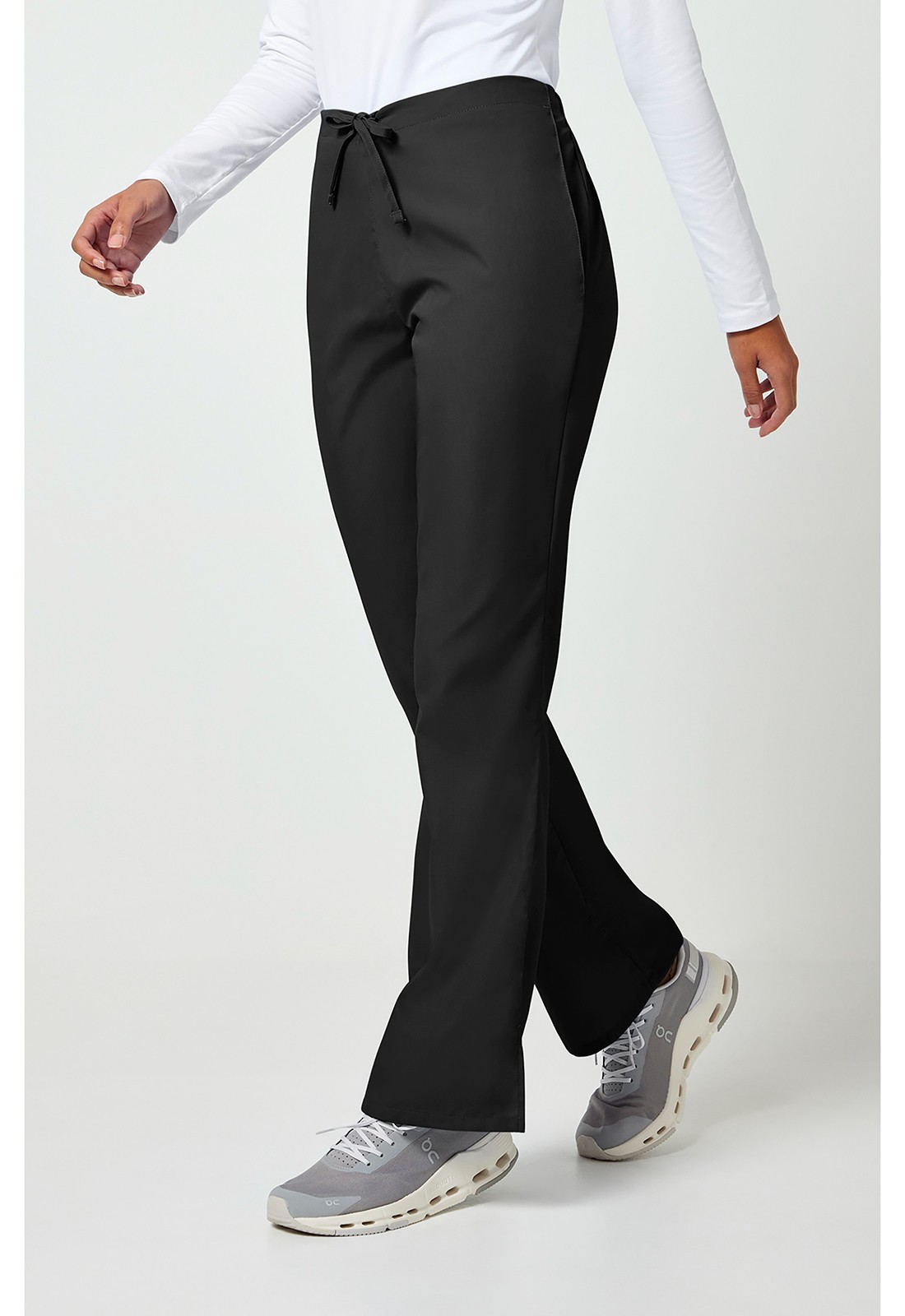 Cherokee Scrubs Workwear Flare Leg Drawstring Scrub Pant 4101 BLACK