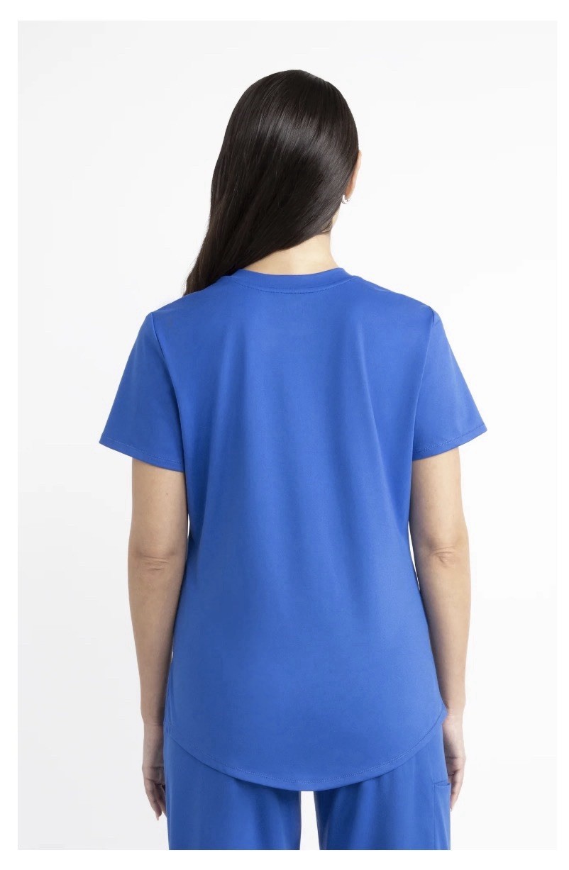 GILDAN Women’s 2XL Crew Neck Scrub Top Stretch Moisture Wicking • Royal