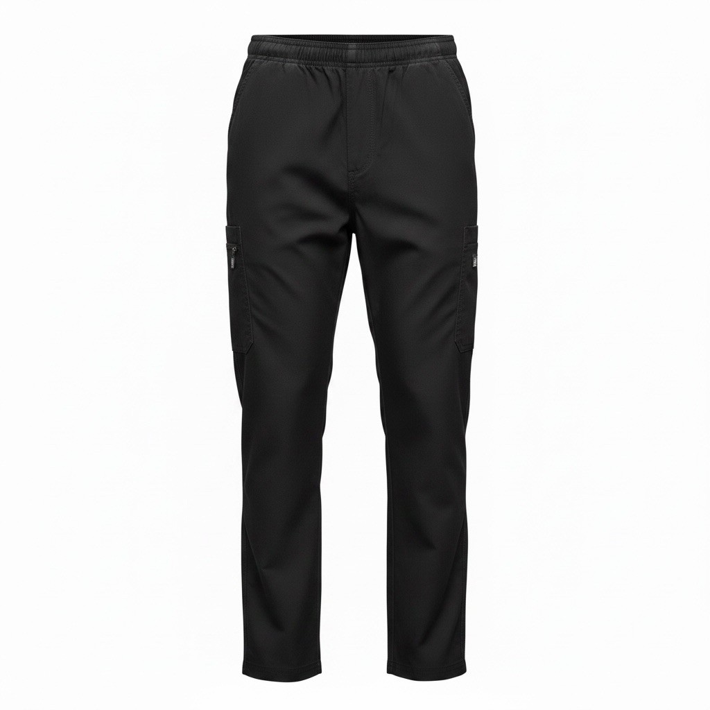 Figs Scrubs Women Pants Gray Drawstring Size M-Tall Black