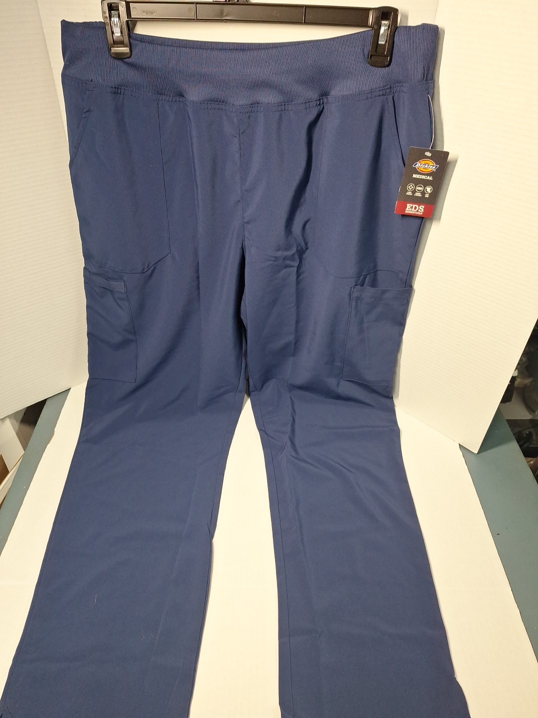 Dickeys Medical Scrub Pants, Unisex Xl Tall Blue, Polyester Blend, Nwt!