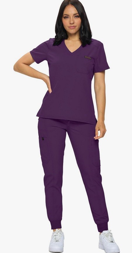 MONARCH JOGGER Petite Set Womens Scrub Set One Pocket TopMedical Hospital 3103P