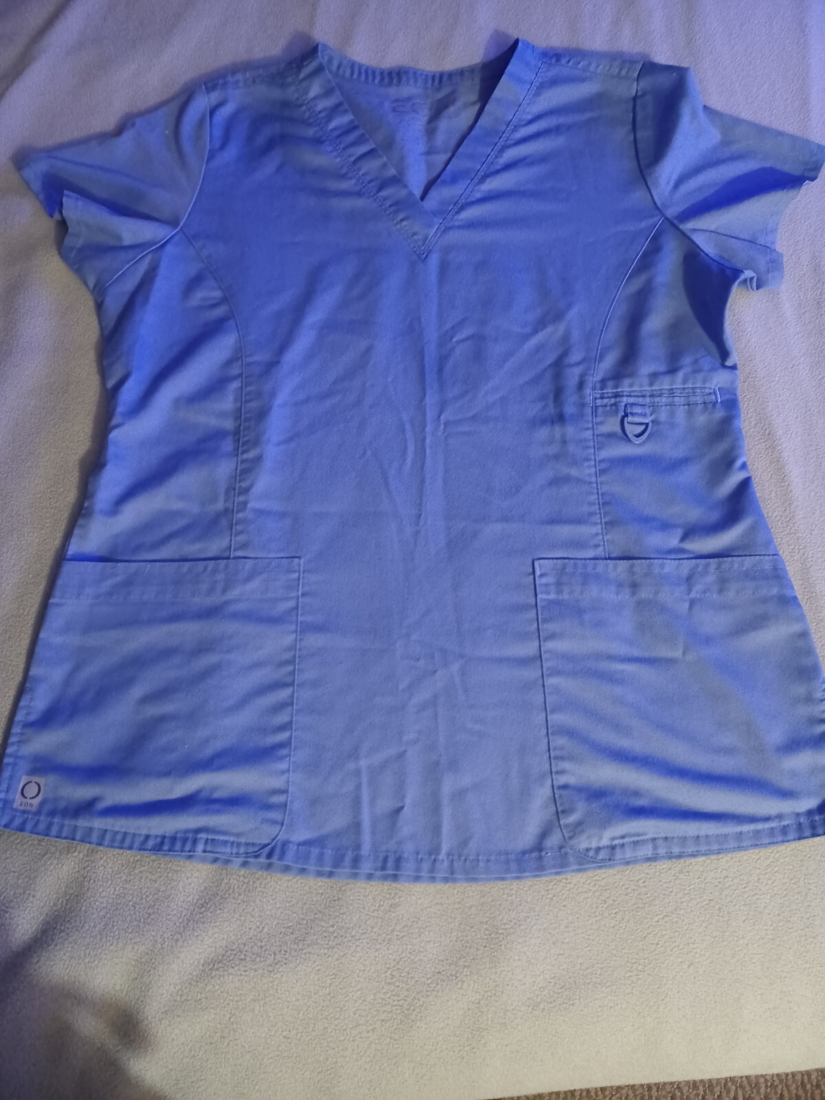 EON by Maevn Light Blue Scrub Top Women’s Size Xtra Small