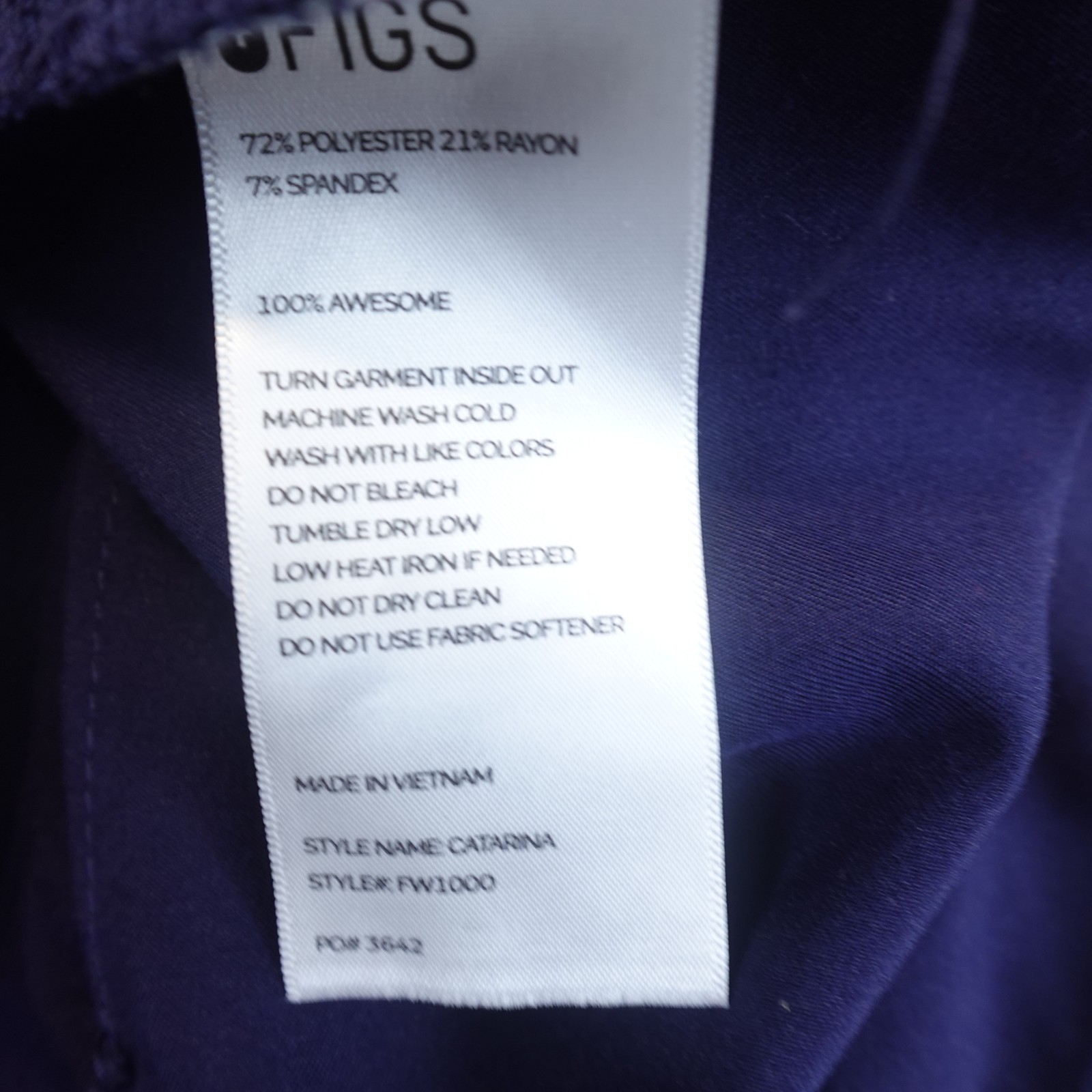 FIGS Catarina One-Pocket Scrub Top Women’s XL Royal Blue Fw1000