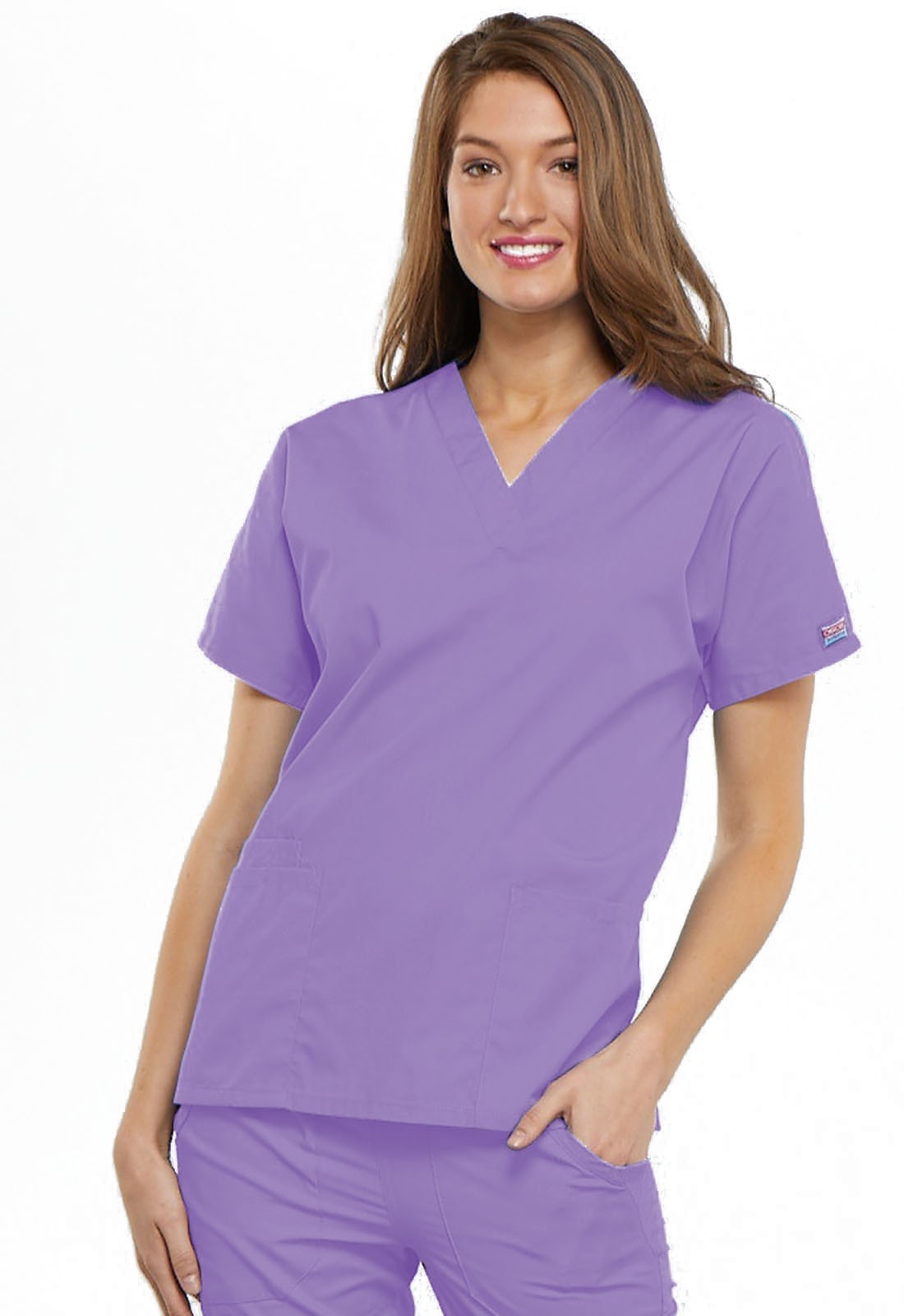 Cherokee Scrubs 4700 V Neck Scrub Top Orchid by Workwear free shipping.