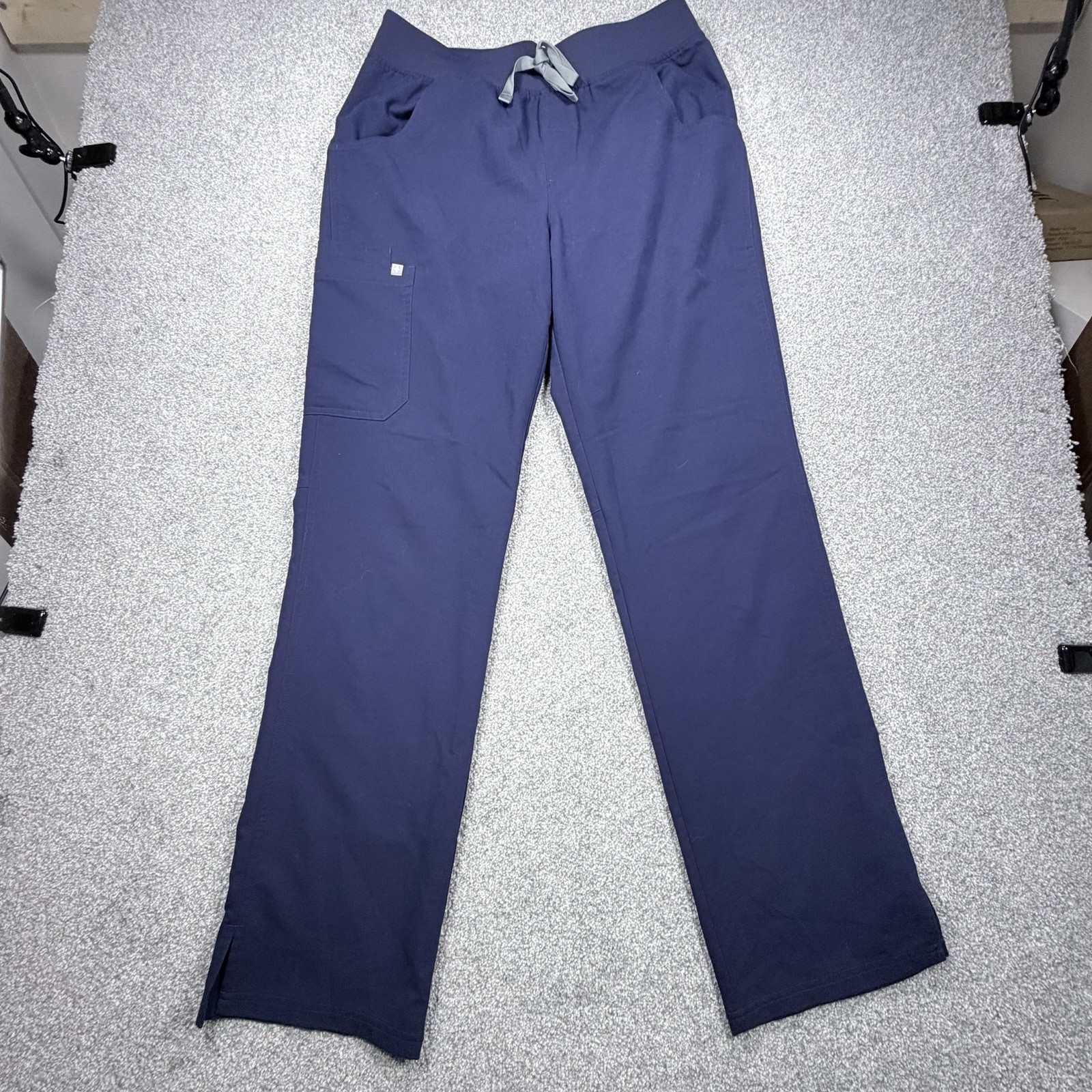 FIGS Scrub Pants Womens Medium Tall Blue Straight Stretch Technical Collection