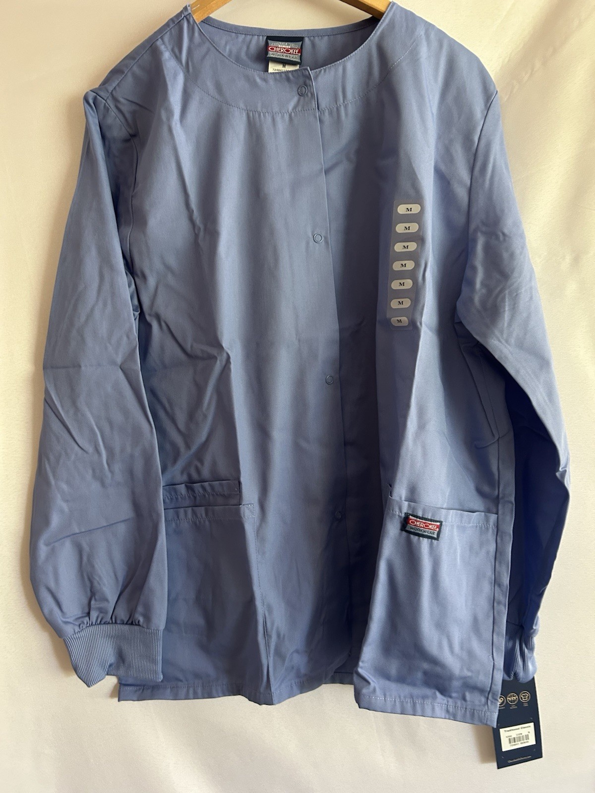 Cherokee Scrubs Jacket 4700 Womens X-Large Ciew Blue New Tags