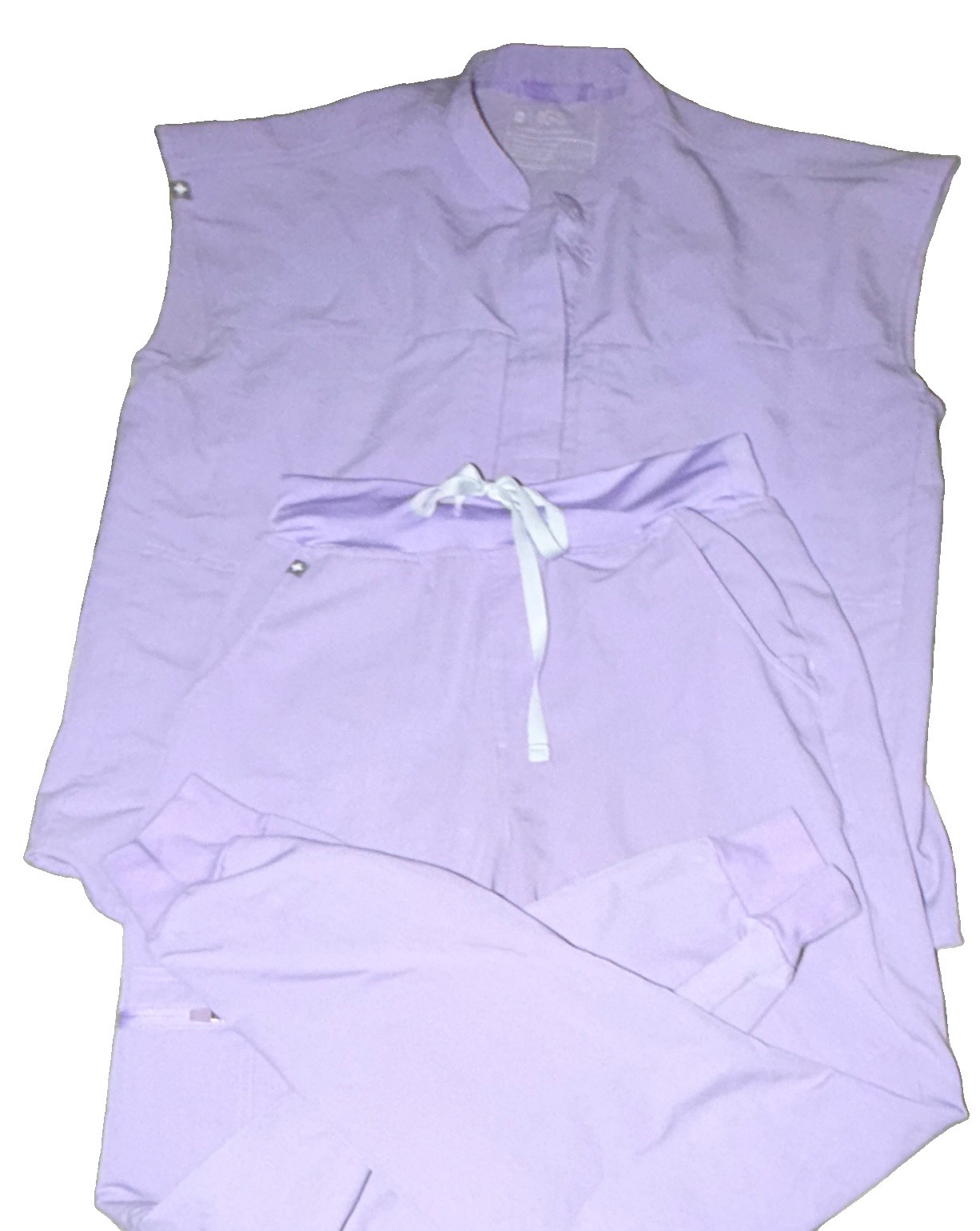FIGS Set Small Purple Haze Bonsai Relaxed Top & High Waist Zamora joggers EUC