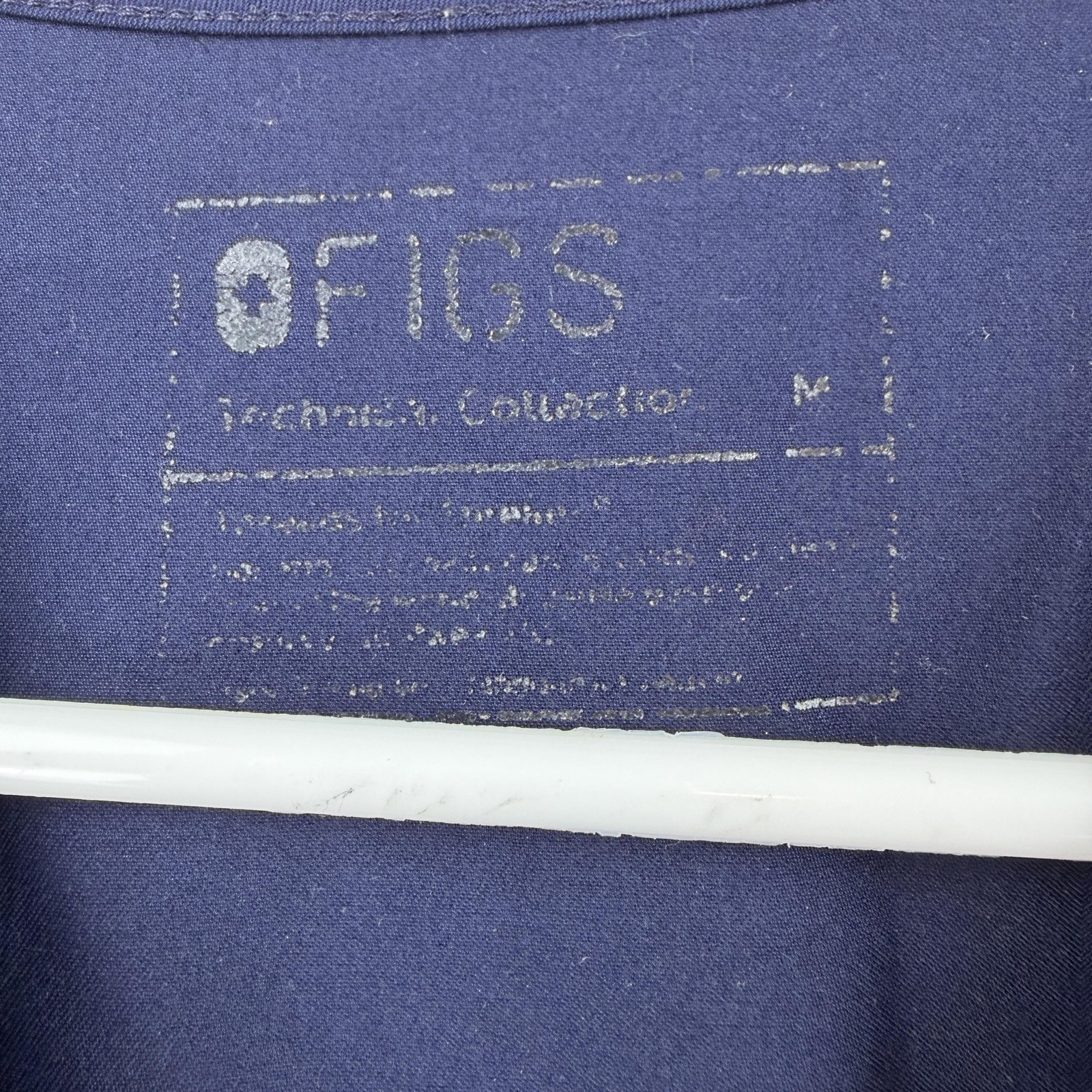 FIGS Shirt Womens Medium Blue V Neck Short Sleeve Technical Stretch Scrub Top