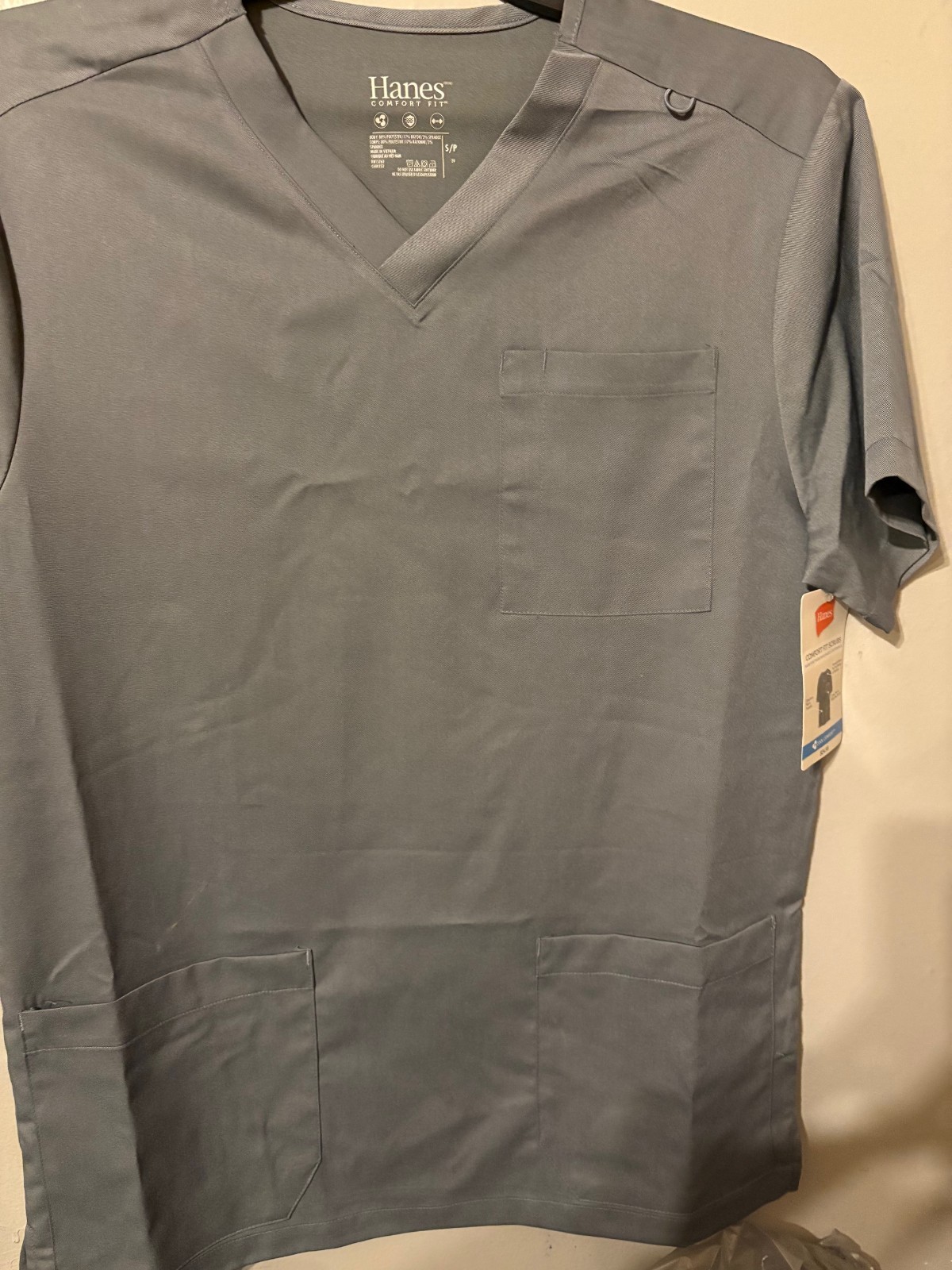 Hanes Womens Comfort Fit Scrubs Healthcare Short Sleeve Shirt