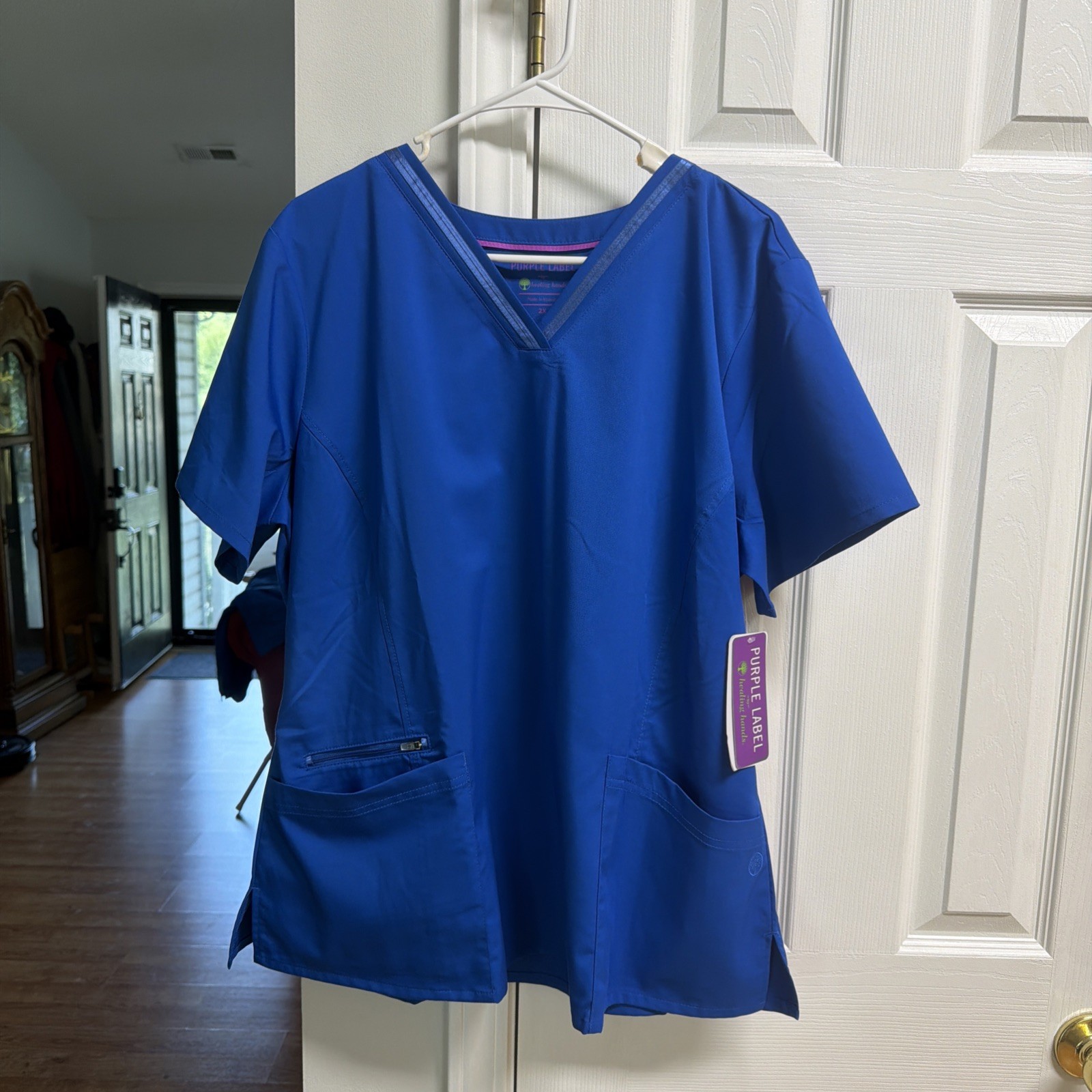 Purple Label Healing Hands Women’s 2X Jasmine Color Top NON SMOKING HOME NWT