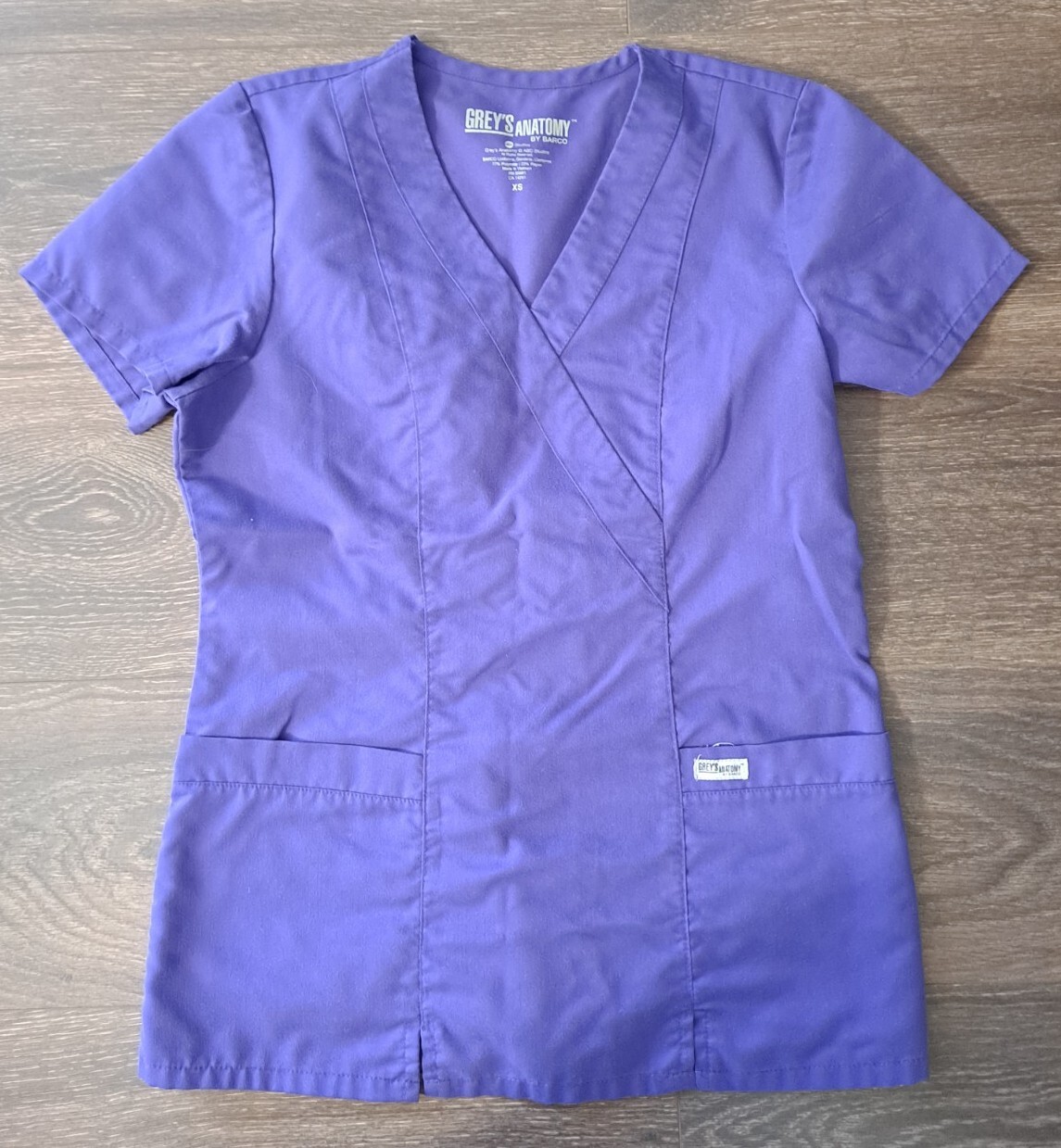 Women’s Purple Grey’s Anatomy Scrub Top In Size X-Small Sku #30