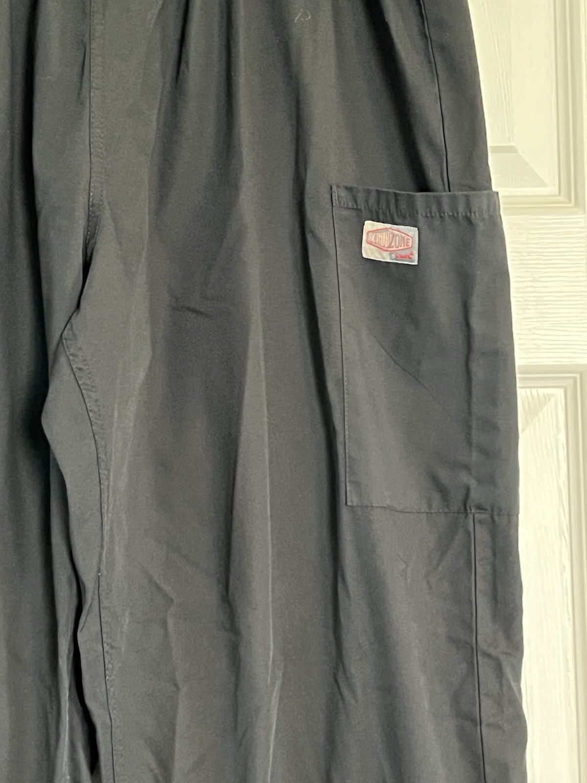 Scrubzone Medical Scrub Pants Womens Size XL Black Elastic Waistband Nurse Work